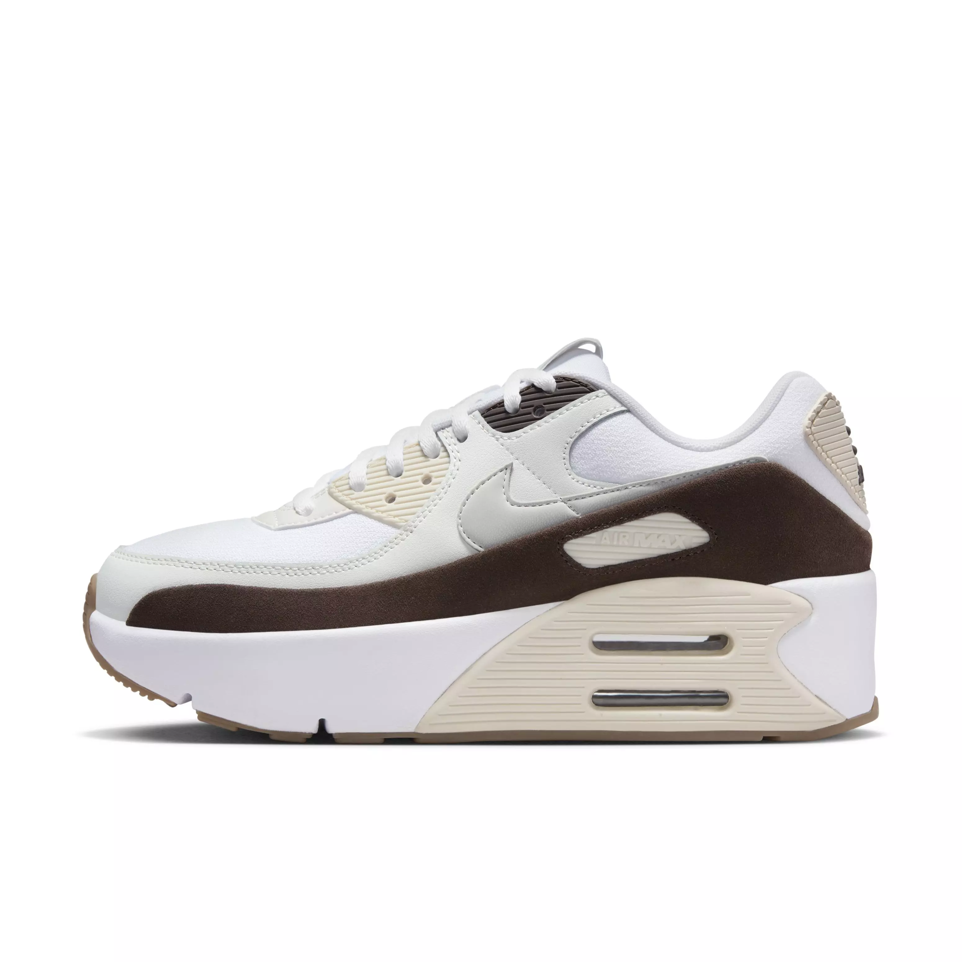 Nike Air Max 90 LV8 "White/Baroque Brown/Light Orewood Brown/Photon Dust" Women's Shoe