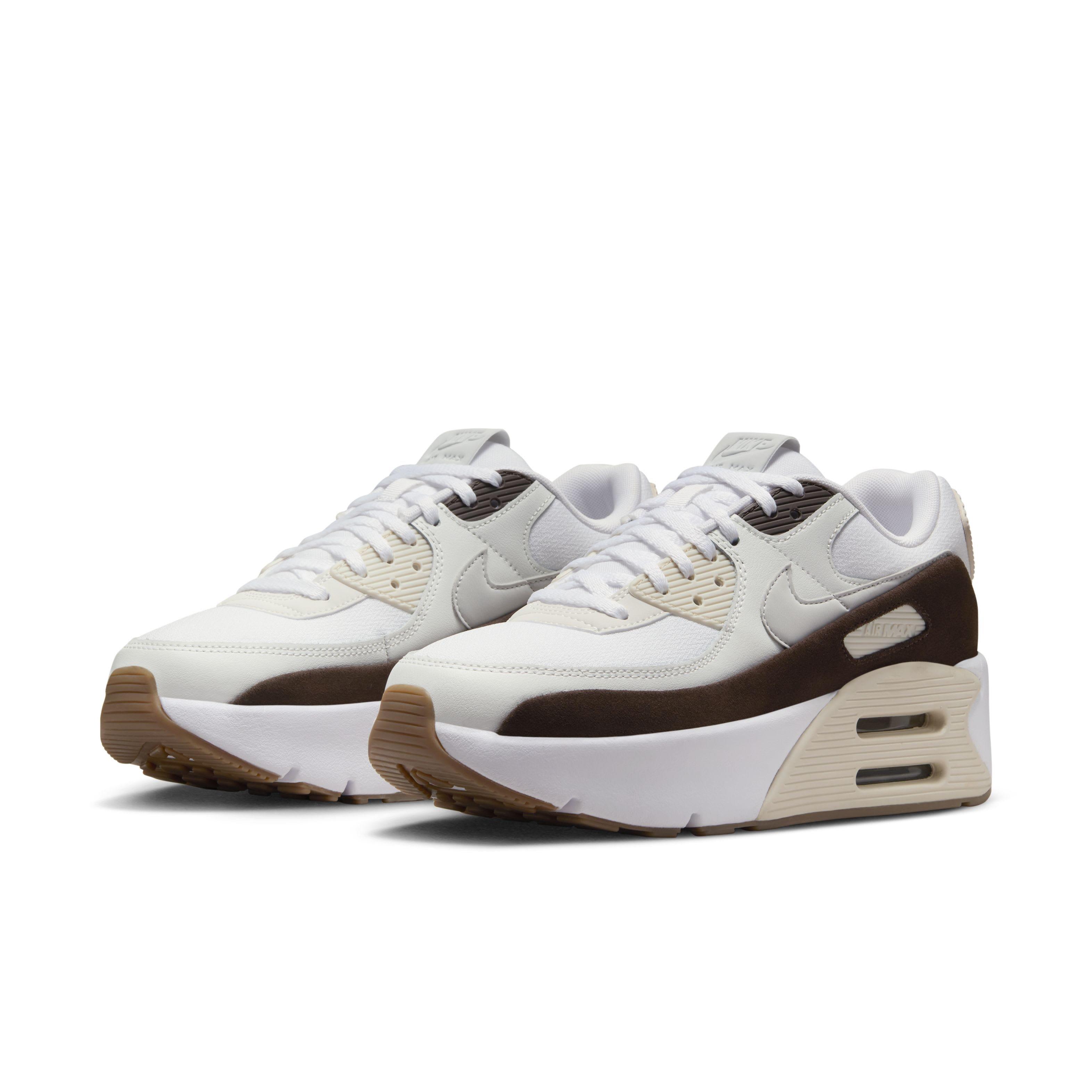 Nike Air Max 90 LV8 "White/Baroque Brown/Light Orewood Brown/Photon Dust" Women's Shoe - WHITE/BROWN/LT BROWN/DUST Thumbnail View 3