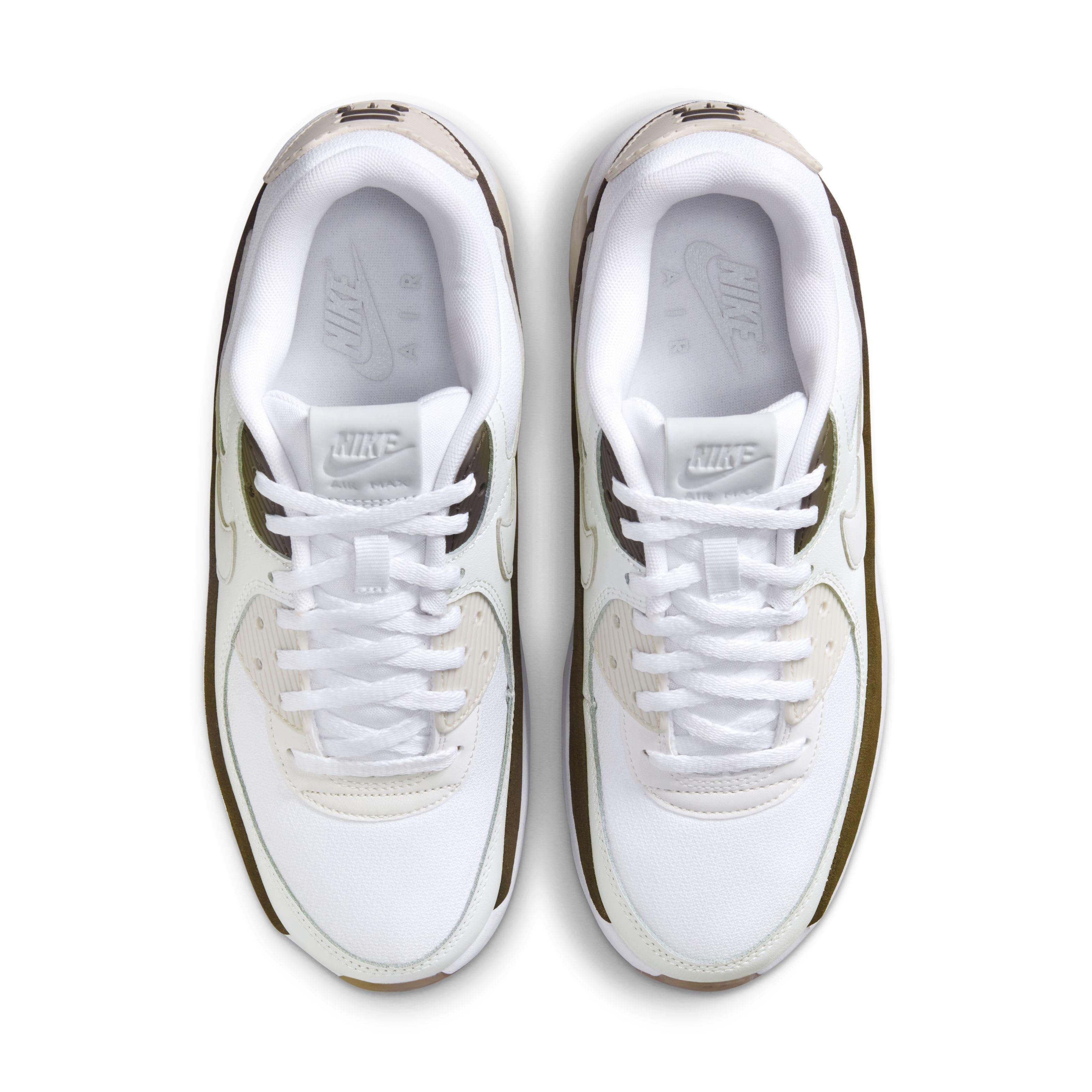 Nike Air Max 90 LV8 "White/Baroque Brown/Light Orewood Brown/Photon Dust" Women's Shoe - WHITE/BROWN/LT BROWN/DUST Thumbnail View 4