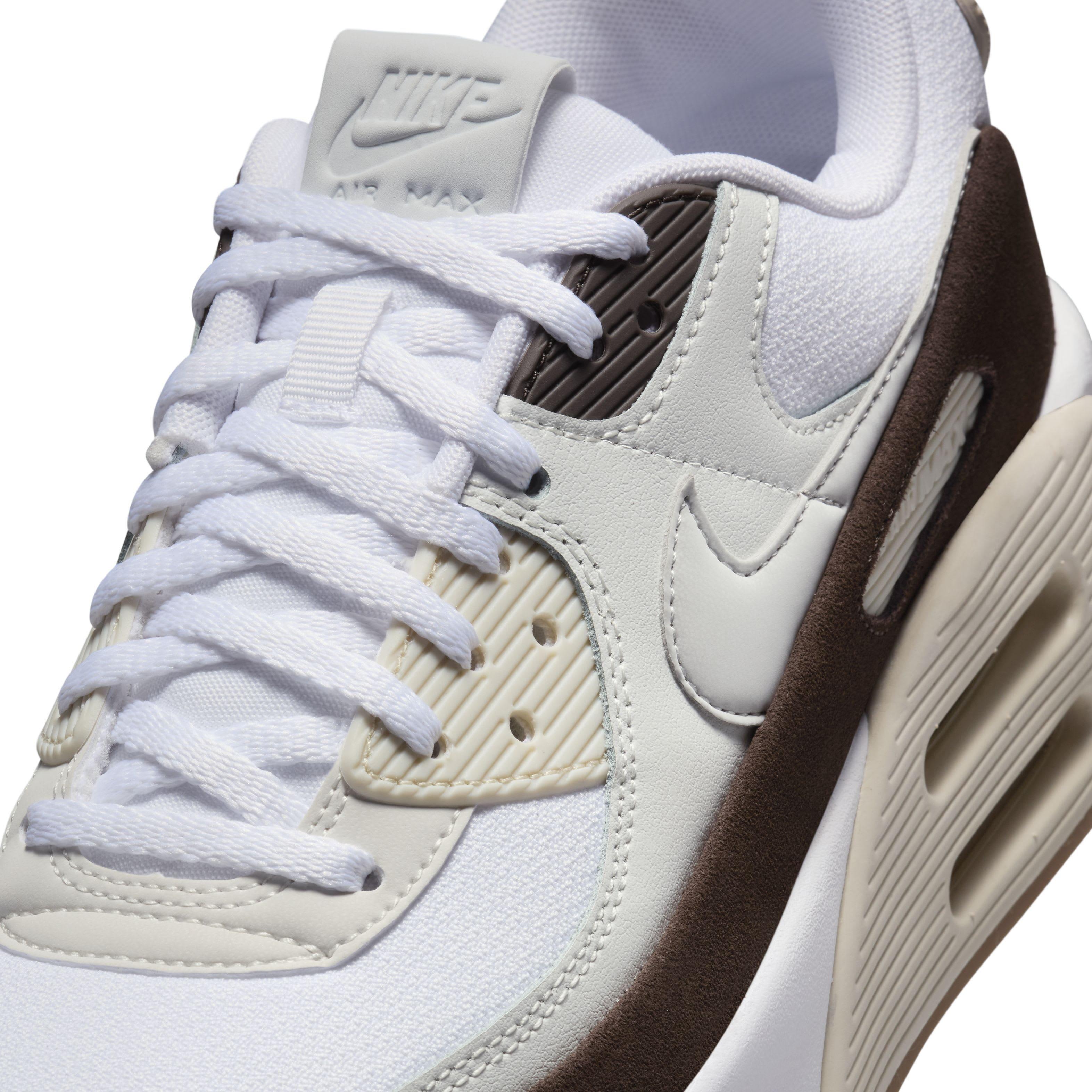 Nike Air Max 90 LV8 "White/Baroque Brown/Light Orewood Brown/Photon Dust" Women's Shoe - WHITE/BROWN/LT BROWN/DUST Thumbnail View 7