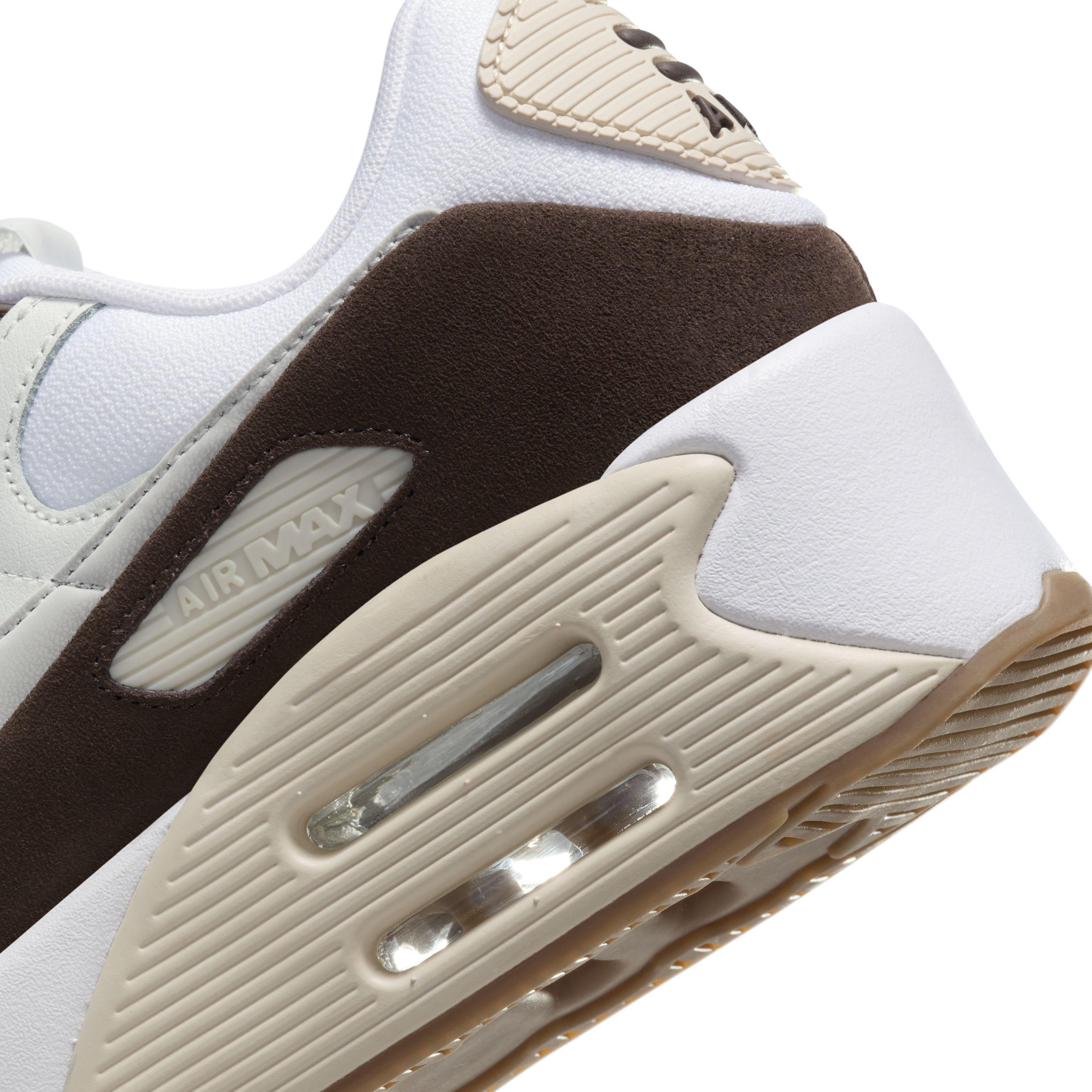 Nike Air Max 90 LV8 "White/Baroque Brown/Light Orewood Brown/Photon Dust" Women's Shoe - WHITE/BROWN/LT BROWN/DUST Thumbnail View 8