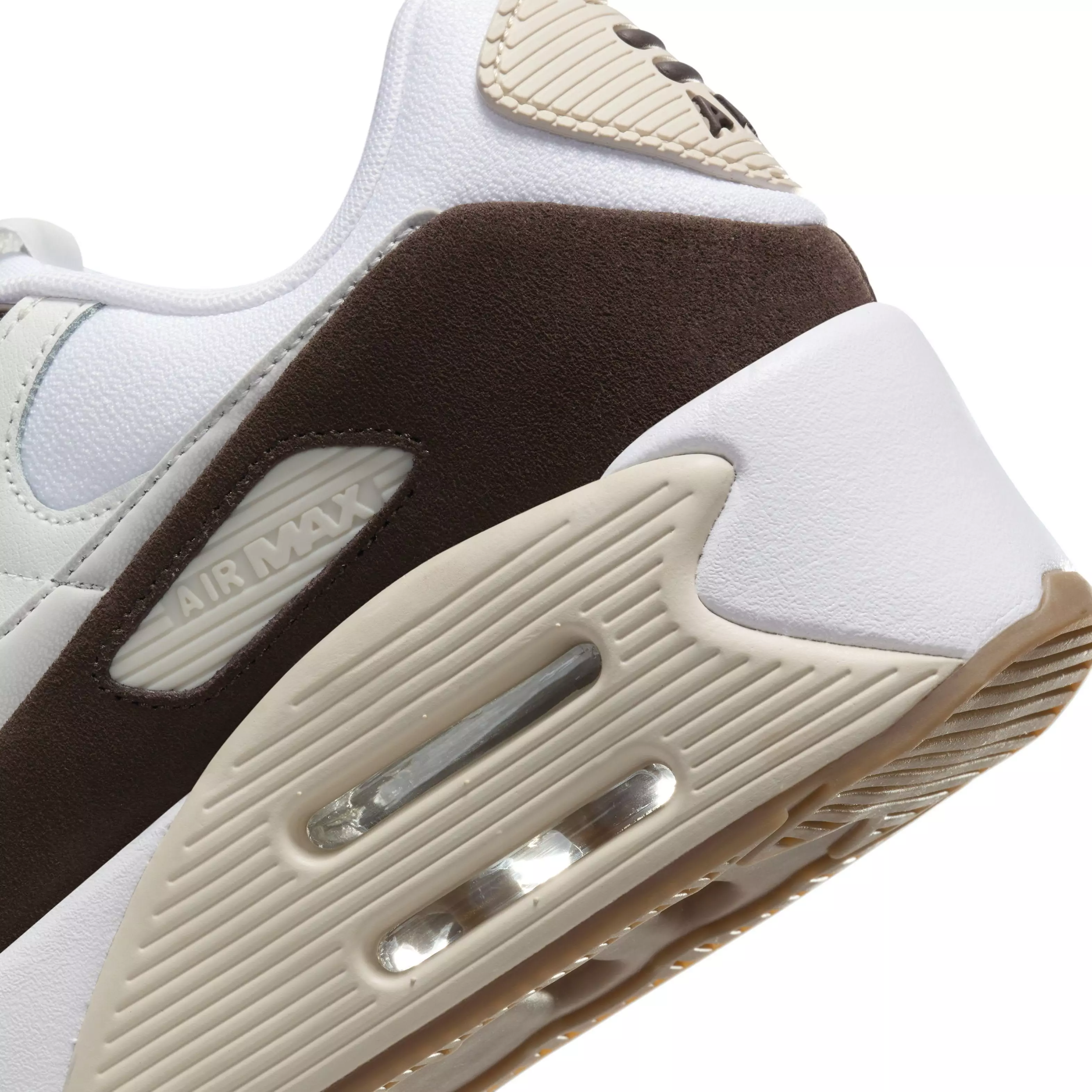 Nike Air Max 90 LV8 "White/Baroque Brown/Light Orewood Brown/Photon Dust" Women's Shoe - WHITE/BROWN/LT BROWN/DUST