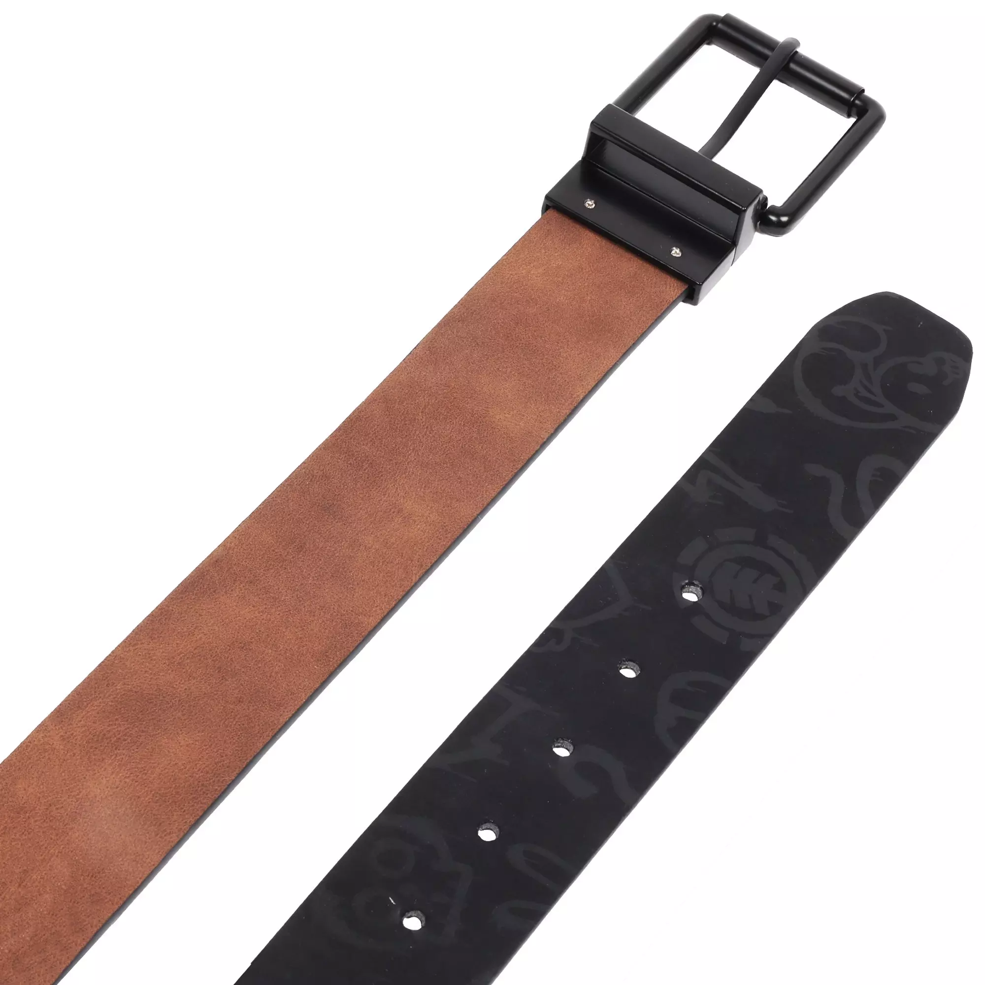 Element Adult Distressed Allover Print PU Reversible Belt - Black - BLACK
