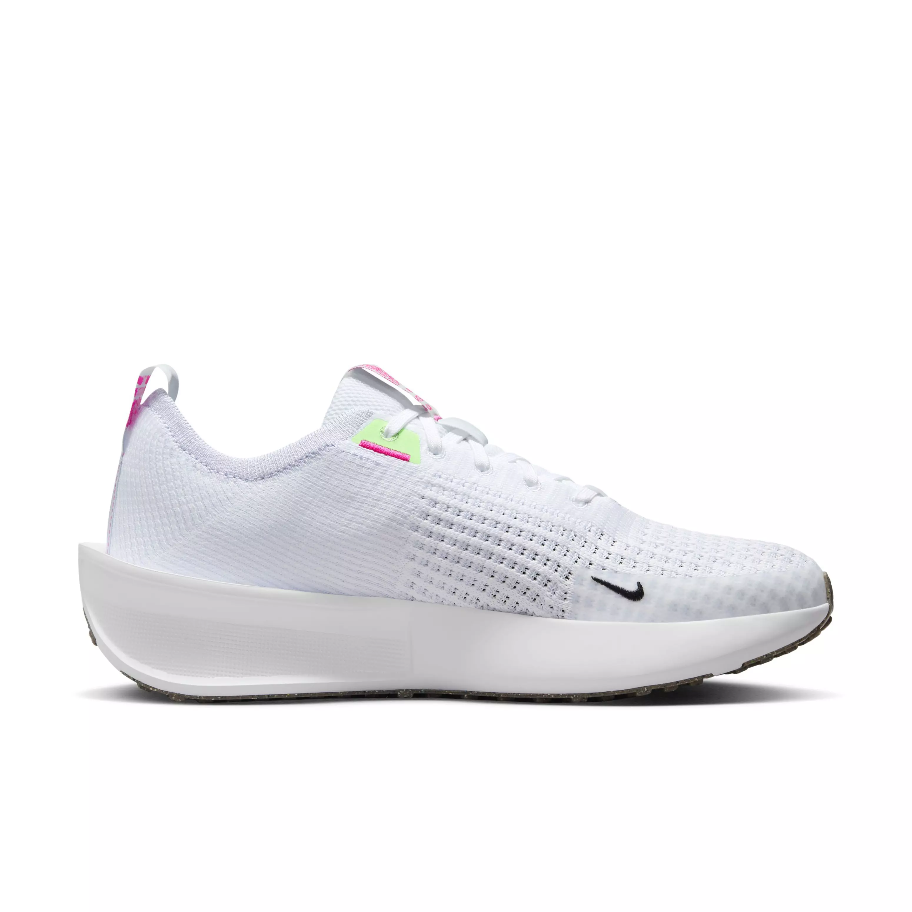 Nike Interact Run "White/Football Grey/Vapor Green/Black" Women's Running Shoe - WHITE/GREY/GREEN/BLACK