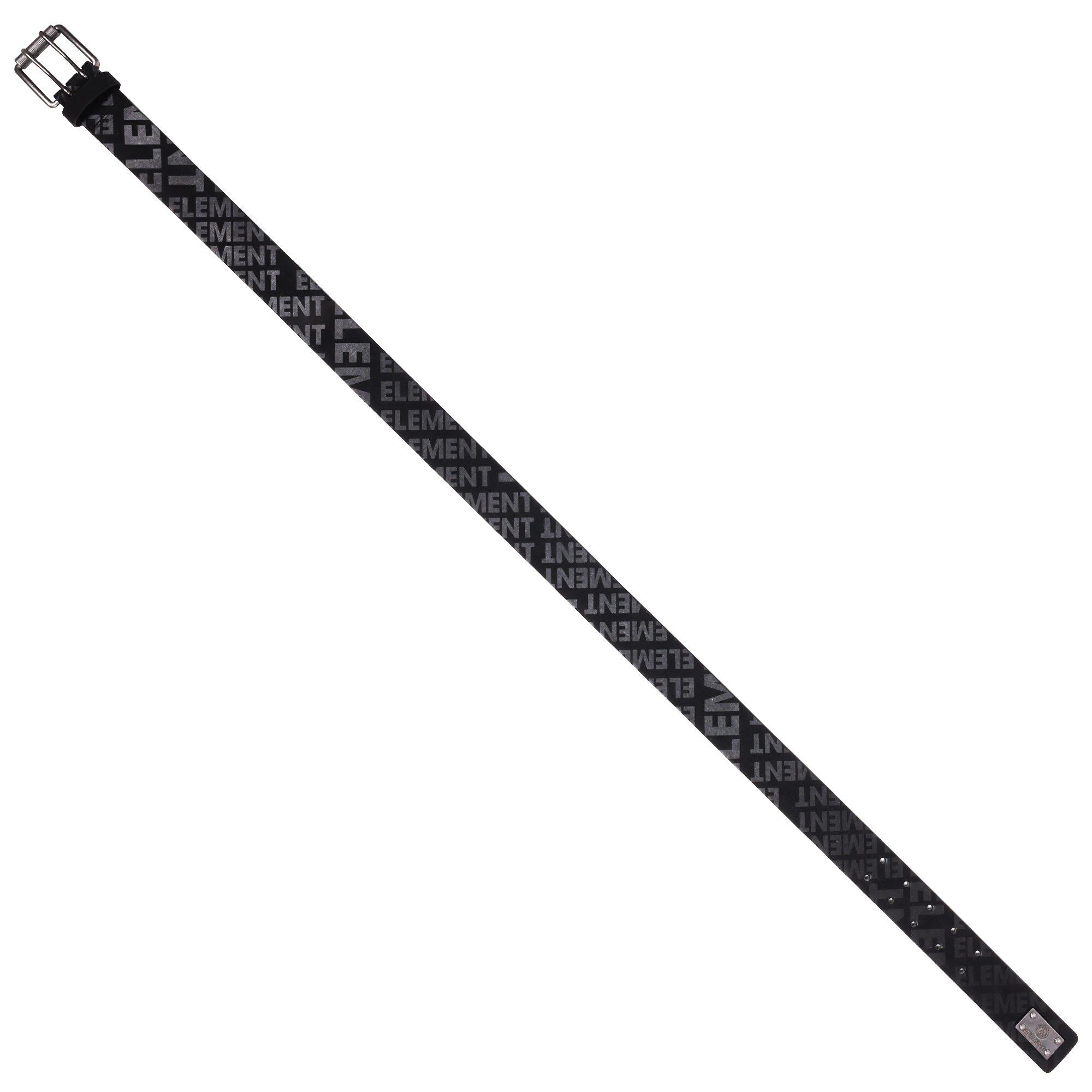 Element Adult Distressed Antique Silver Roller Buckle PU Belt - Black - BLACK Thumbnail View 2