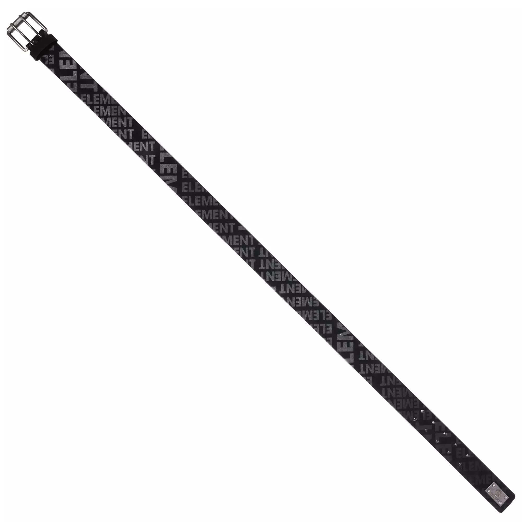Element Adult Distressed Antique Silver Roller Buckle PU Belt - Black - BLACK