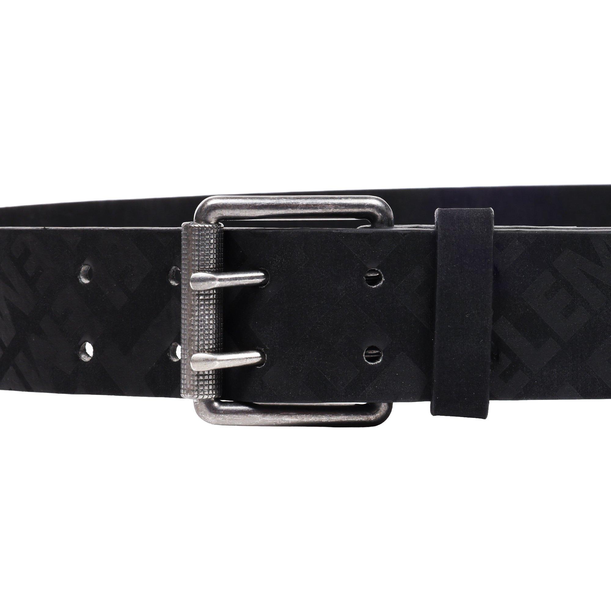 Element Adult Distressed Antique Silver Roller Buckle PU Belt - Black - BLACK Thumbnail View 5