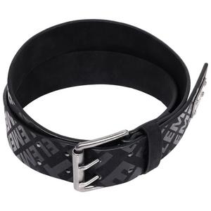 Element Adult Distressed Antique Silver Roller Buckle PU Belt - Black