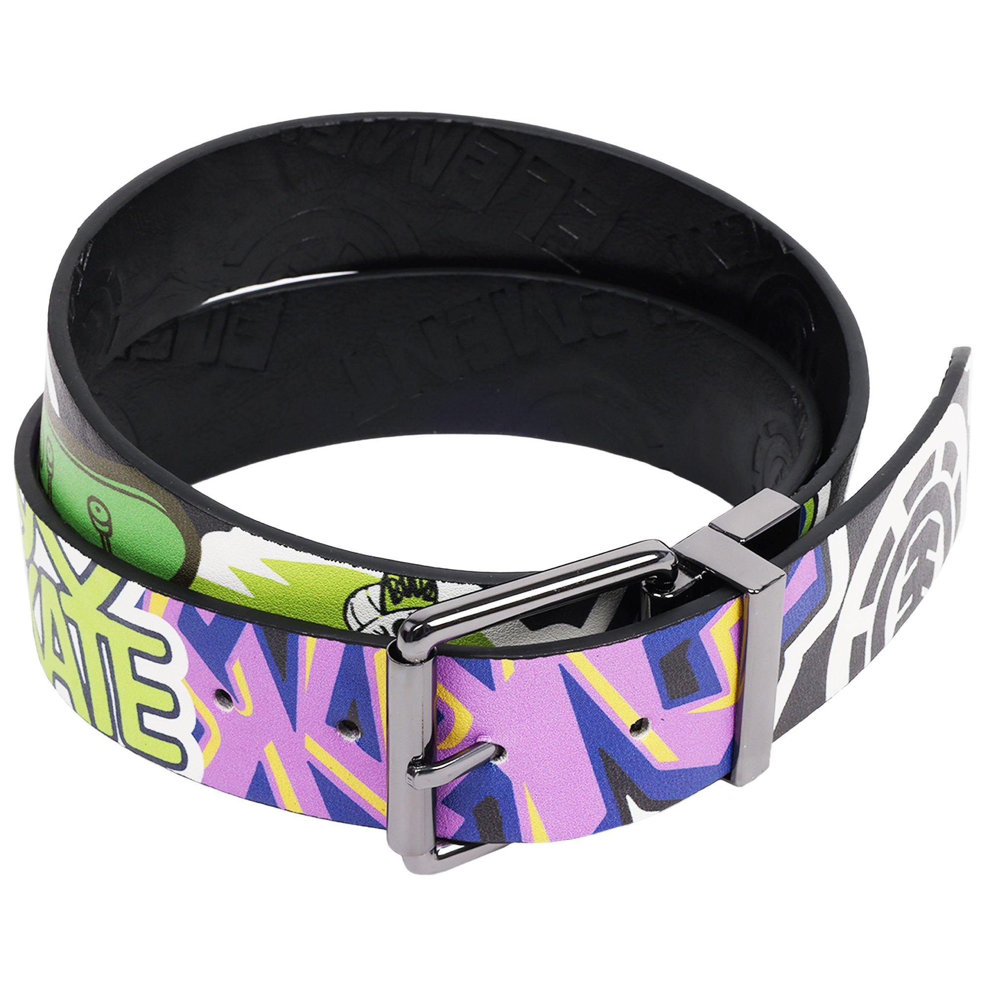 Element Debossed Logo & Graphic Print PU Reversible Belt - BLACK Thumbnail View 2