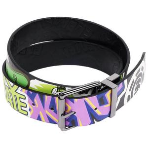 Element Debossed Logo & Graphic Print PU Reversible Belt