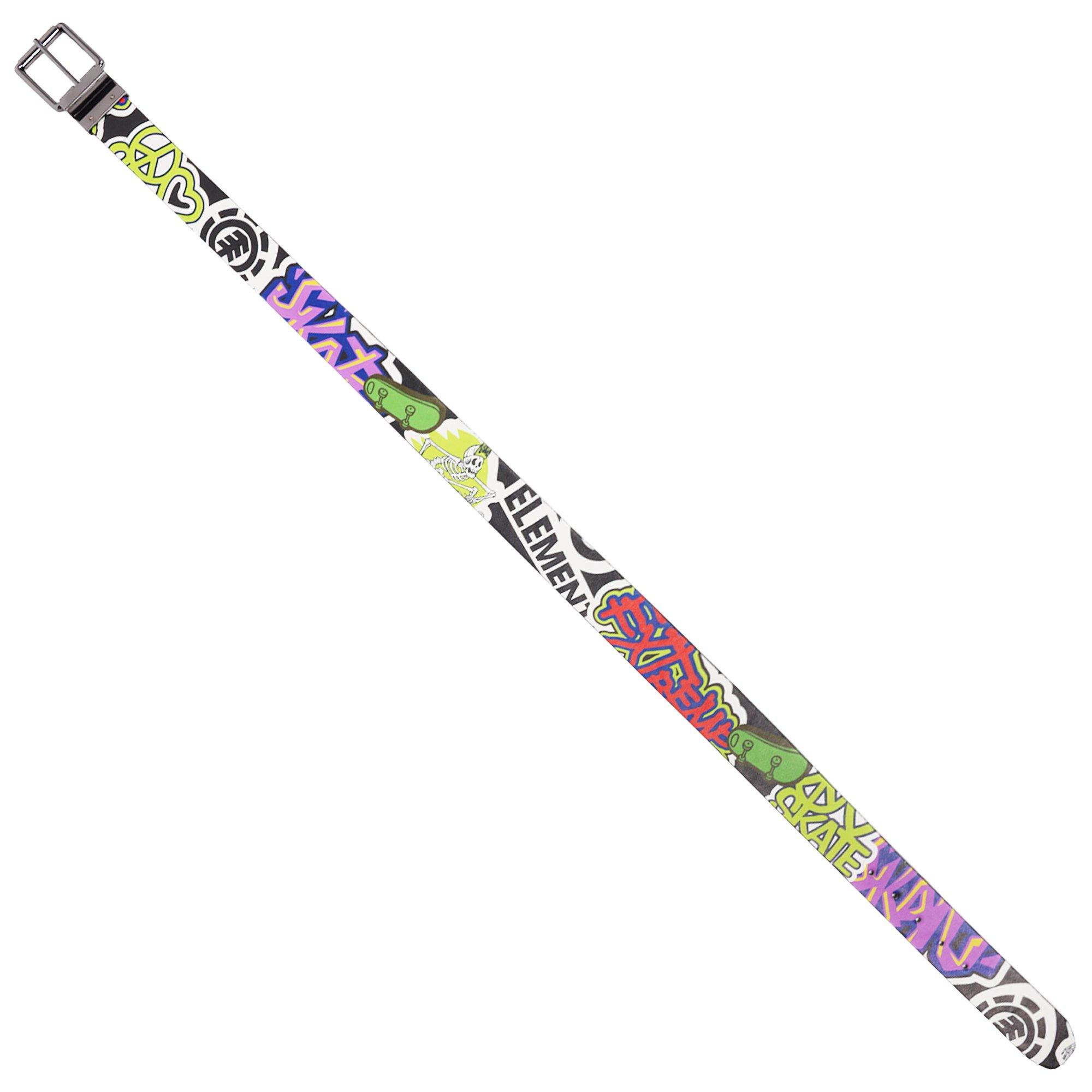 Element Debossed Logo & Graphic Print PU Reversible Belt - BLACK Thumbnail View 4