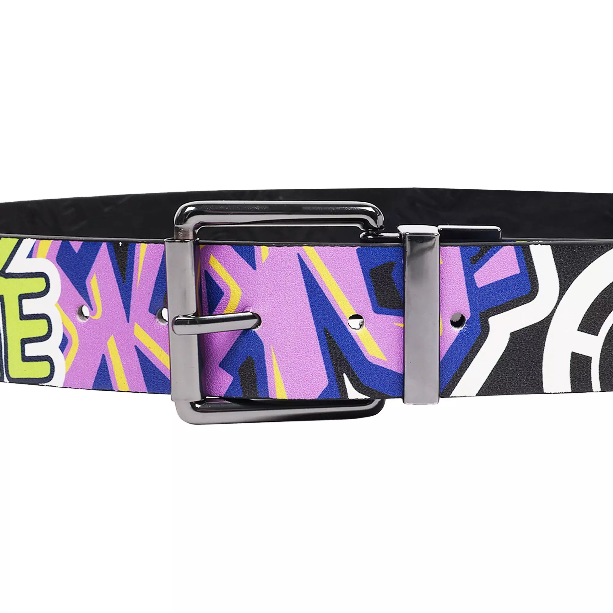 Element Debossed Logo & Graphic Print PU Reversible Belt - BLACK