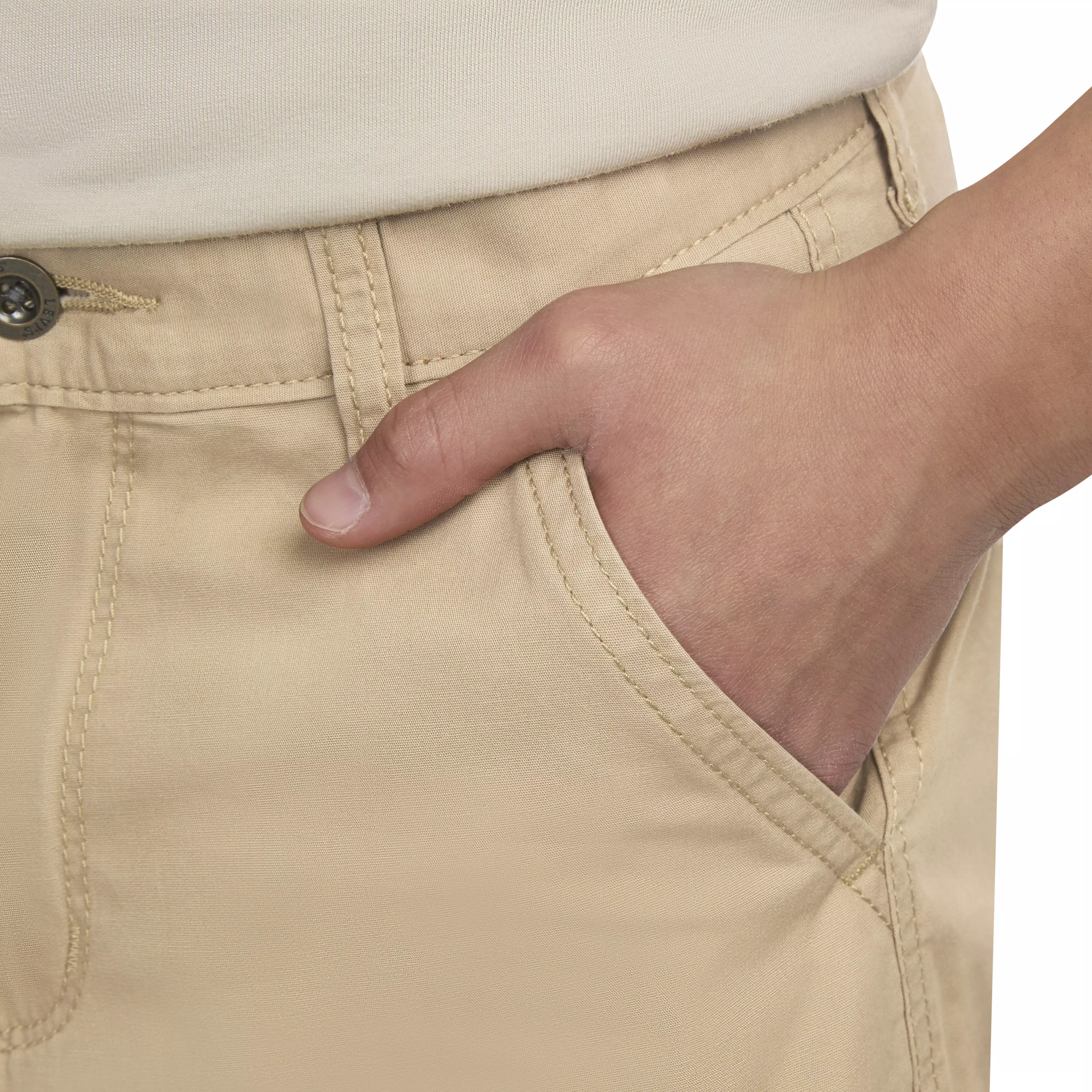 Levi's Red Tab Relaxed Big Boys' Gold Cargo Shorts - GOLD