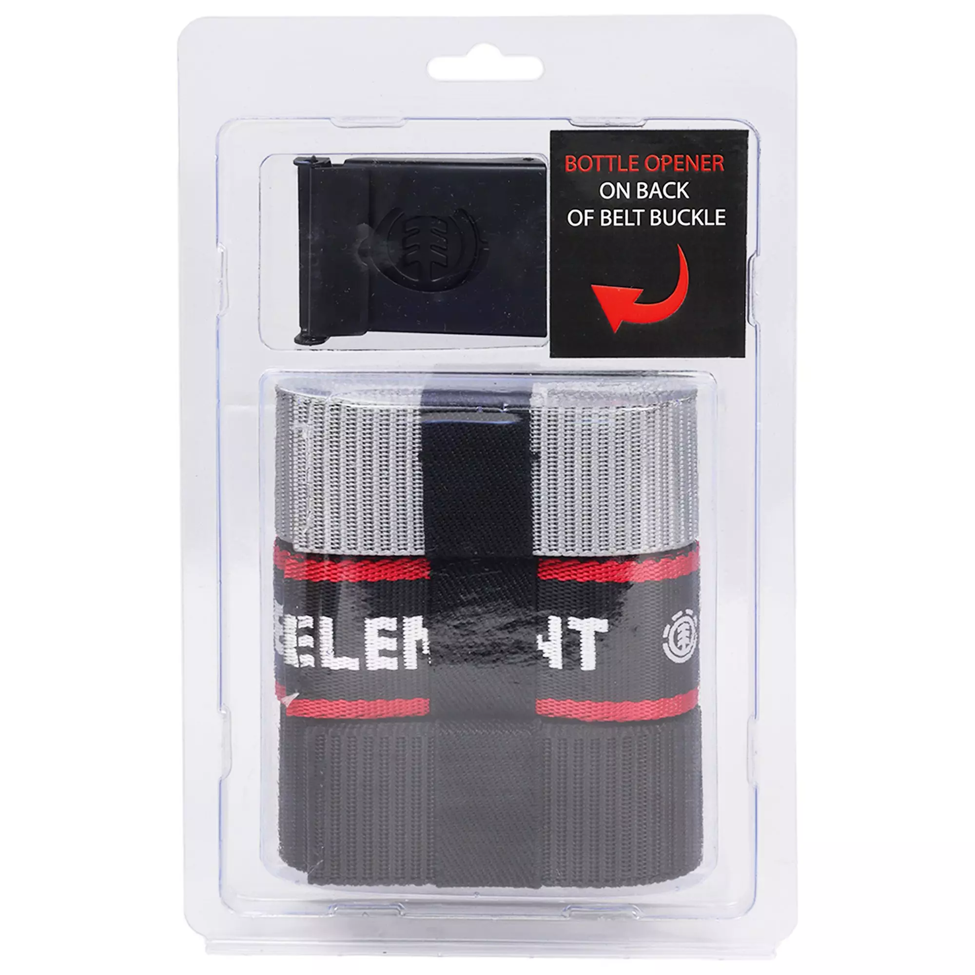 Element Beyond 2.0 + Logo Web &ndash; Interchangeable Buckle Belts 3-Pack - BLACK/GREY