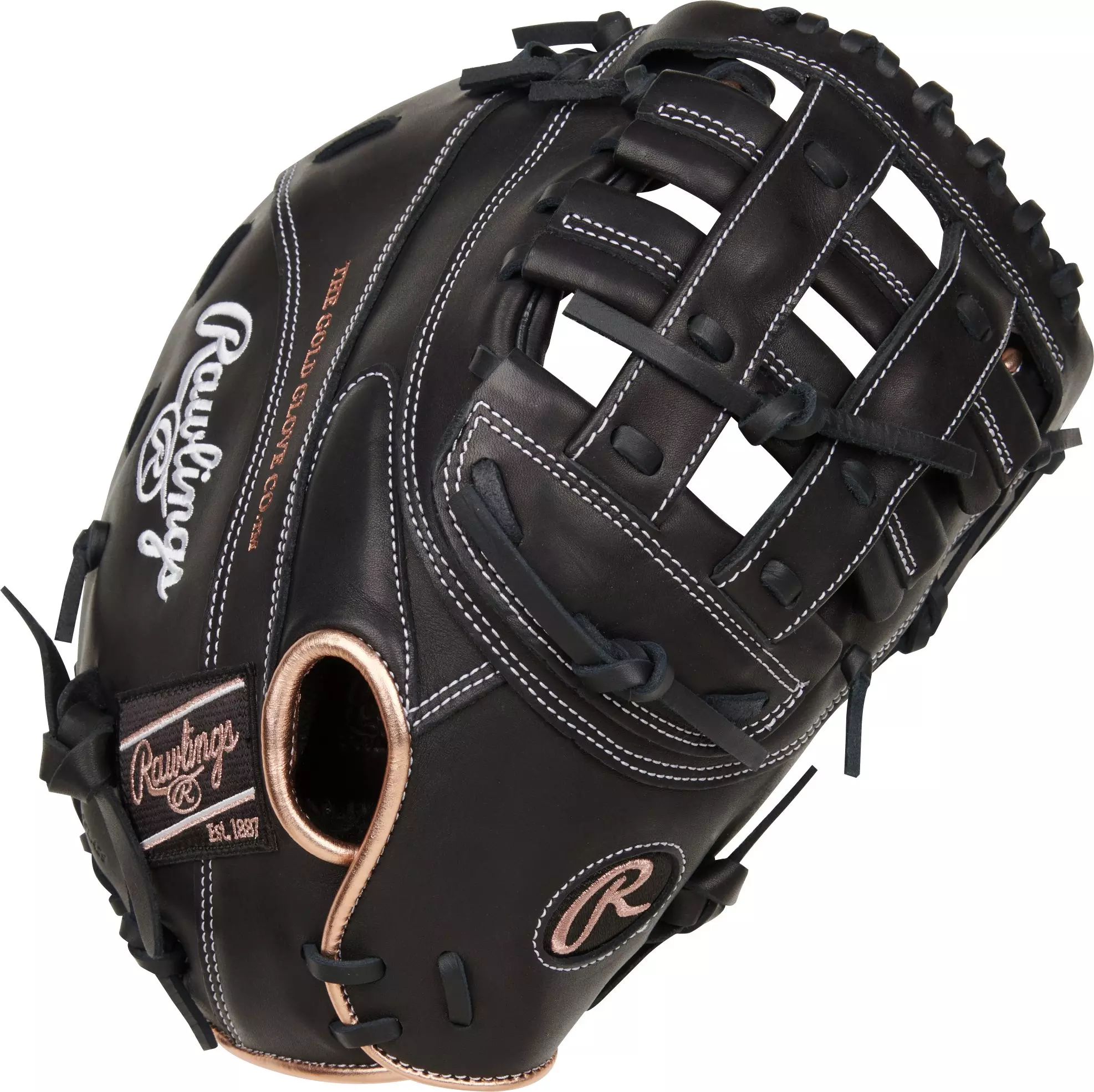 Rawlings R9 Series 12.5" First Base Fastpitch Mitt RHT - BLACK