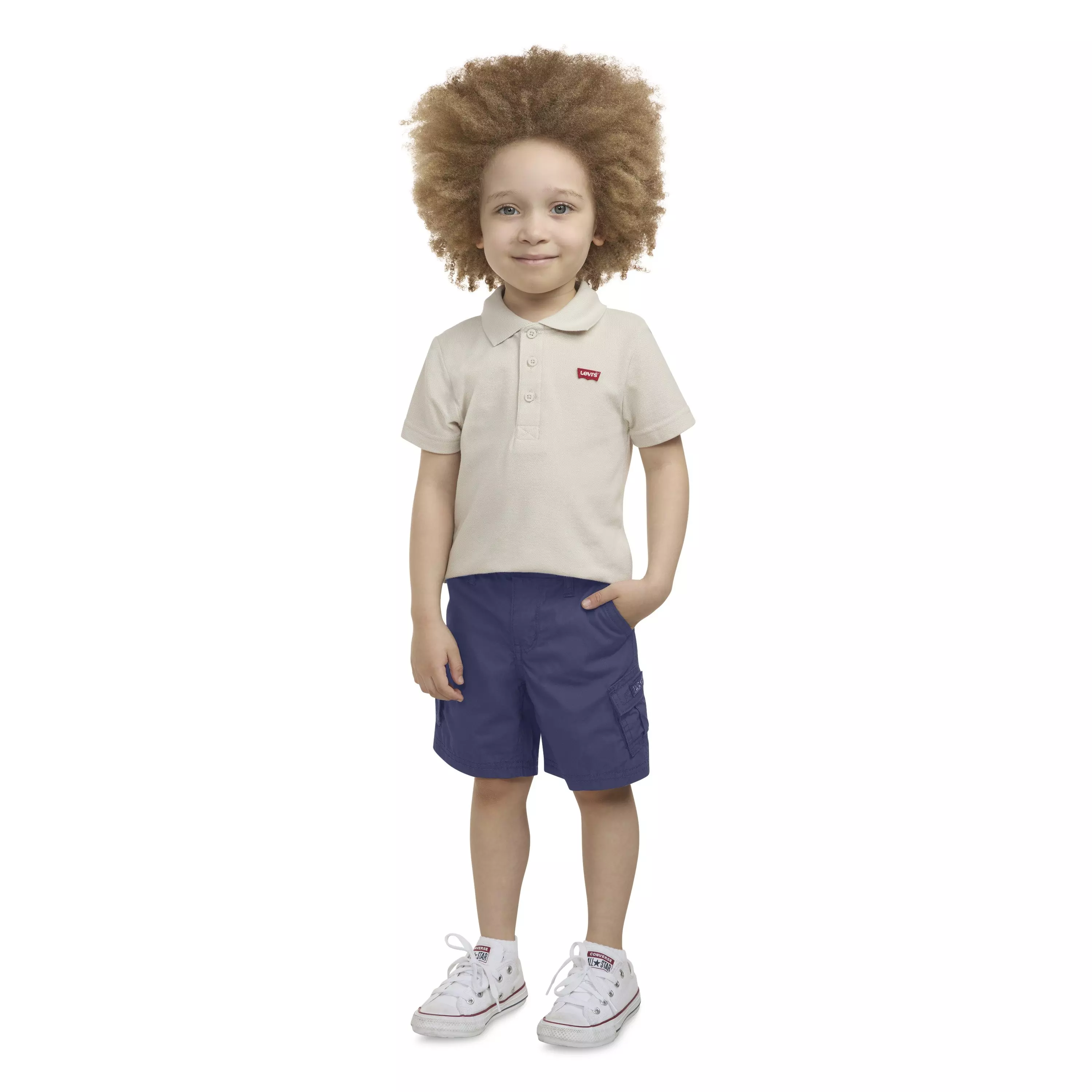 Levi's Red Tab Relaxed Toddler Boys' Navy Cargo Shorts - NAVY