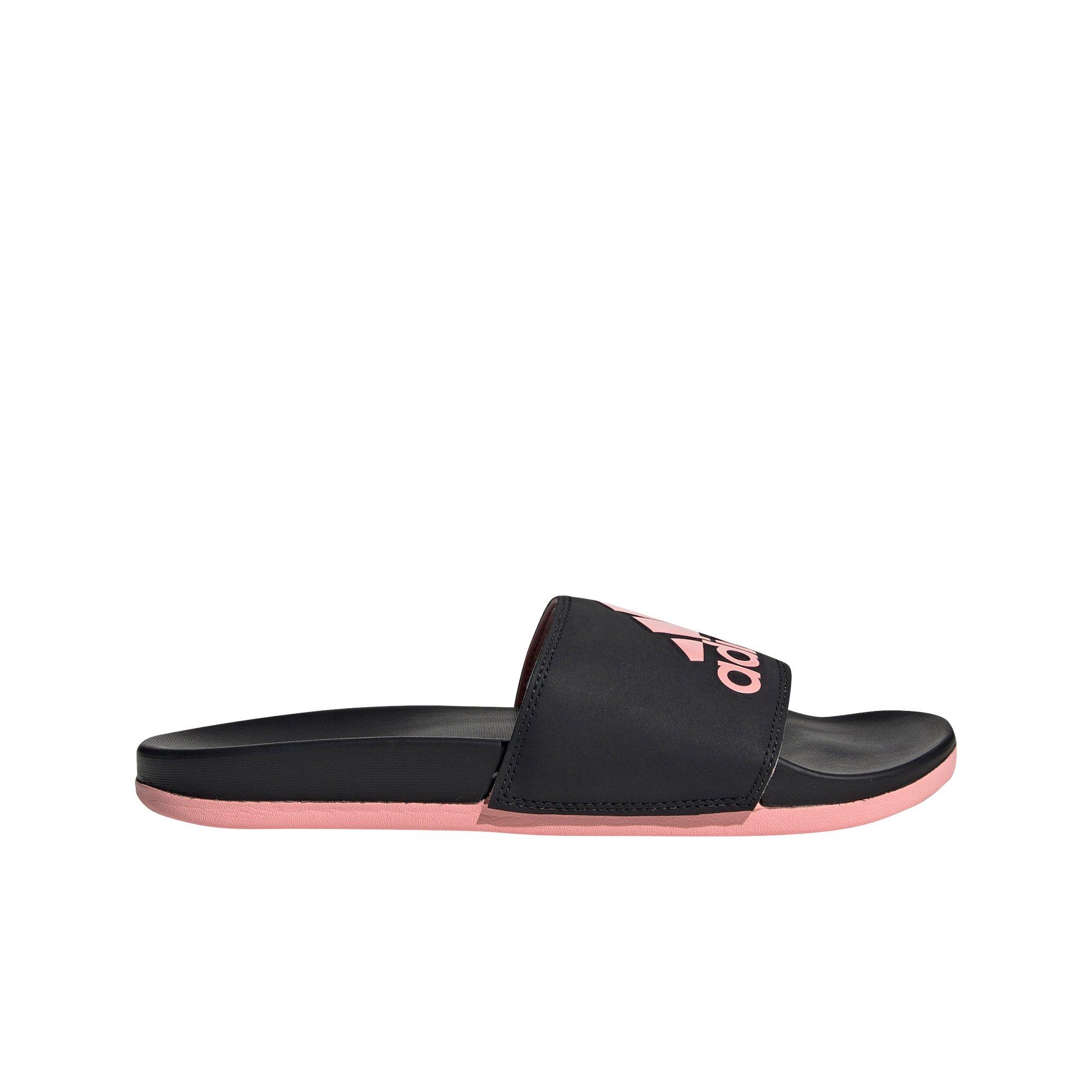 Adidas slides best sale black and pink