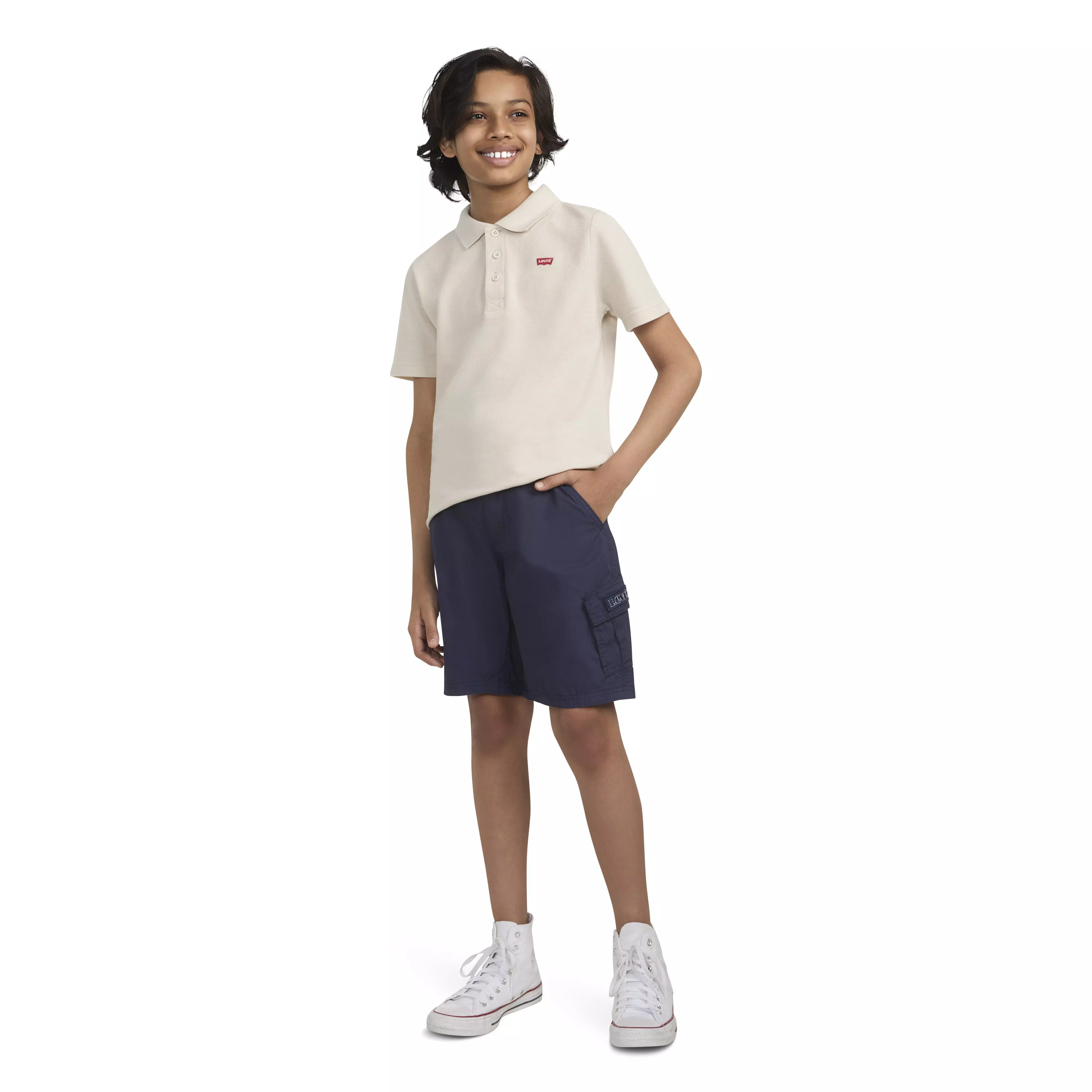 Levi's Red Tab Relaxed Big Boys' Navy Cargo Shorts - NAVY