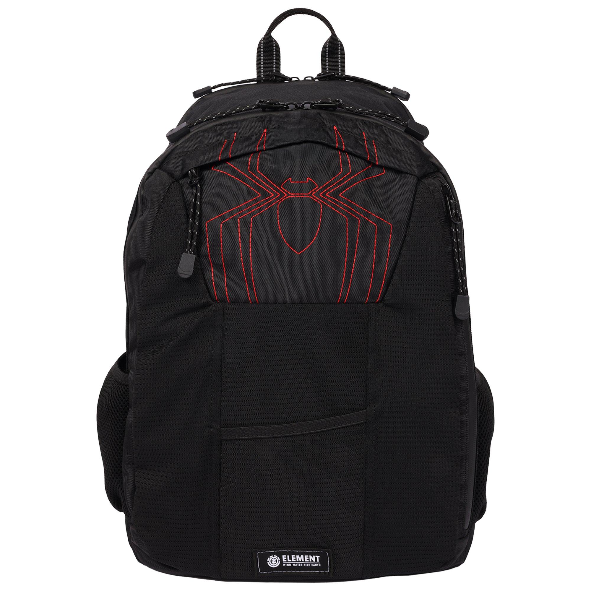 Element x Marvel Spider-Man Contrast Stitch Spider Backpack - Black - BLACK