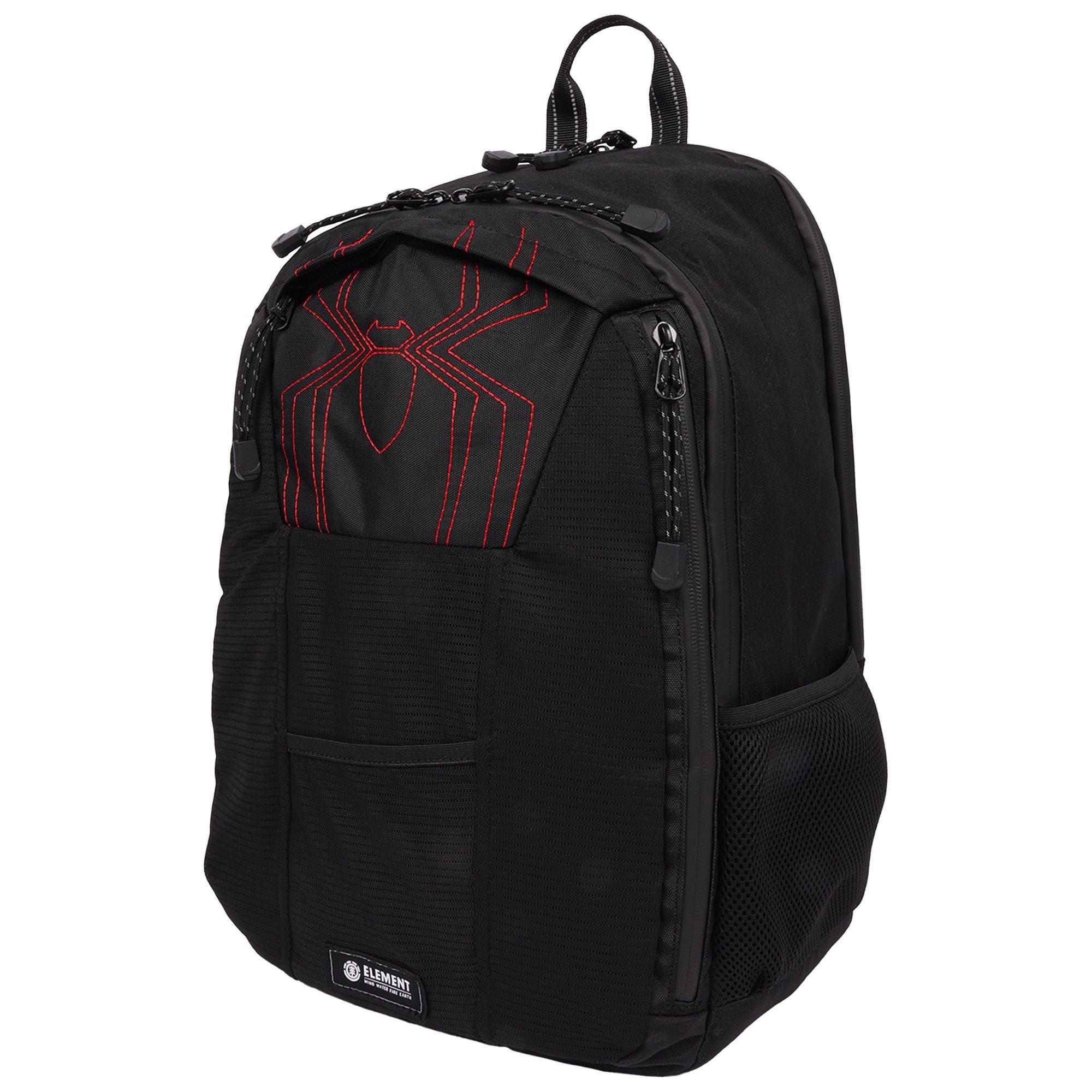 Element x Marvel Spider-Man Contrast Stitch Spider Backpack - Black - BLACK