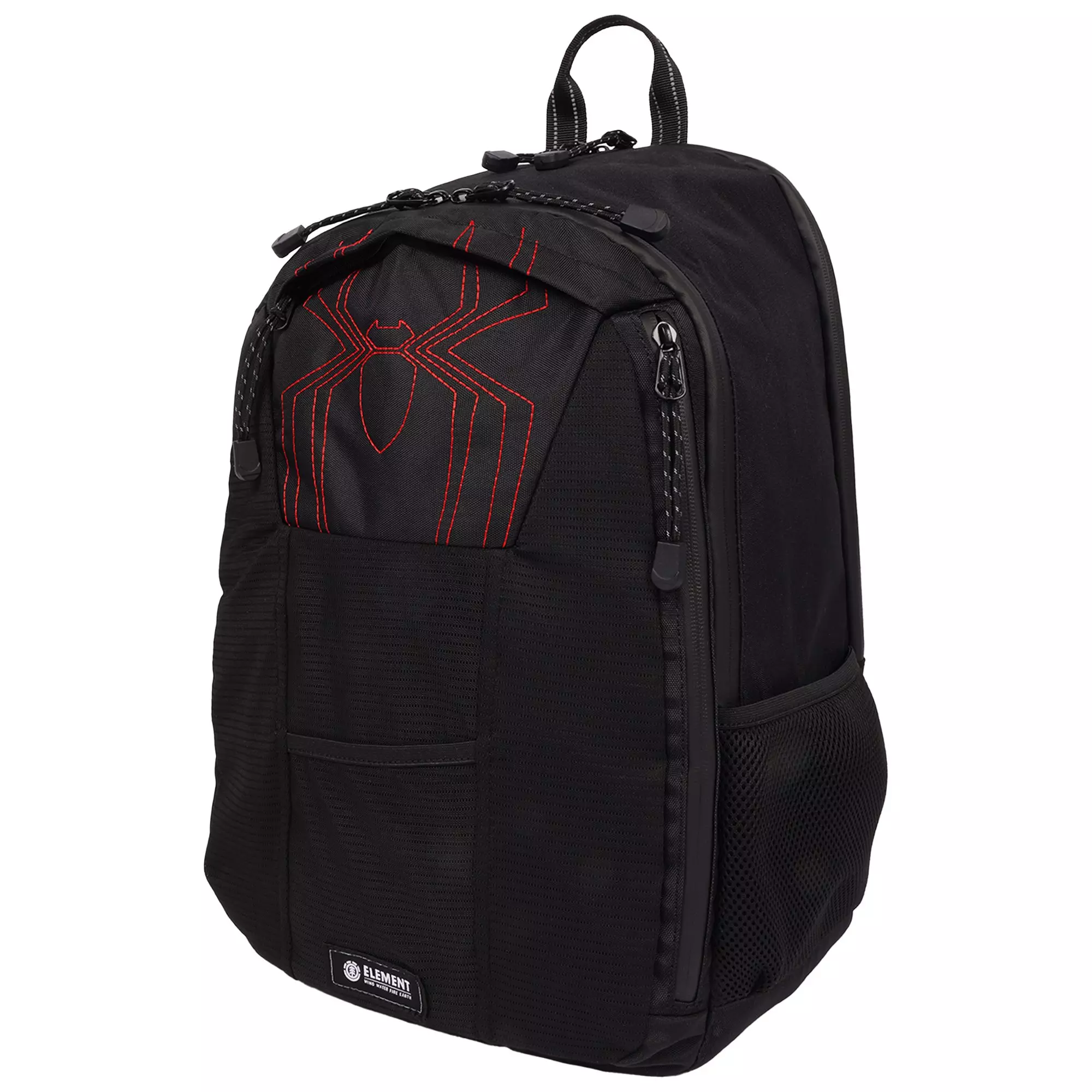 Element x Marvel Spider-Man Contrast Stitch Spider Backpack - Black - BLACK