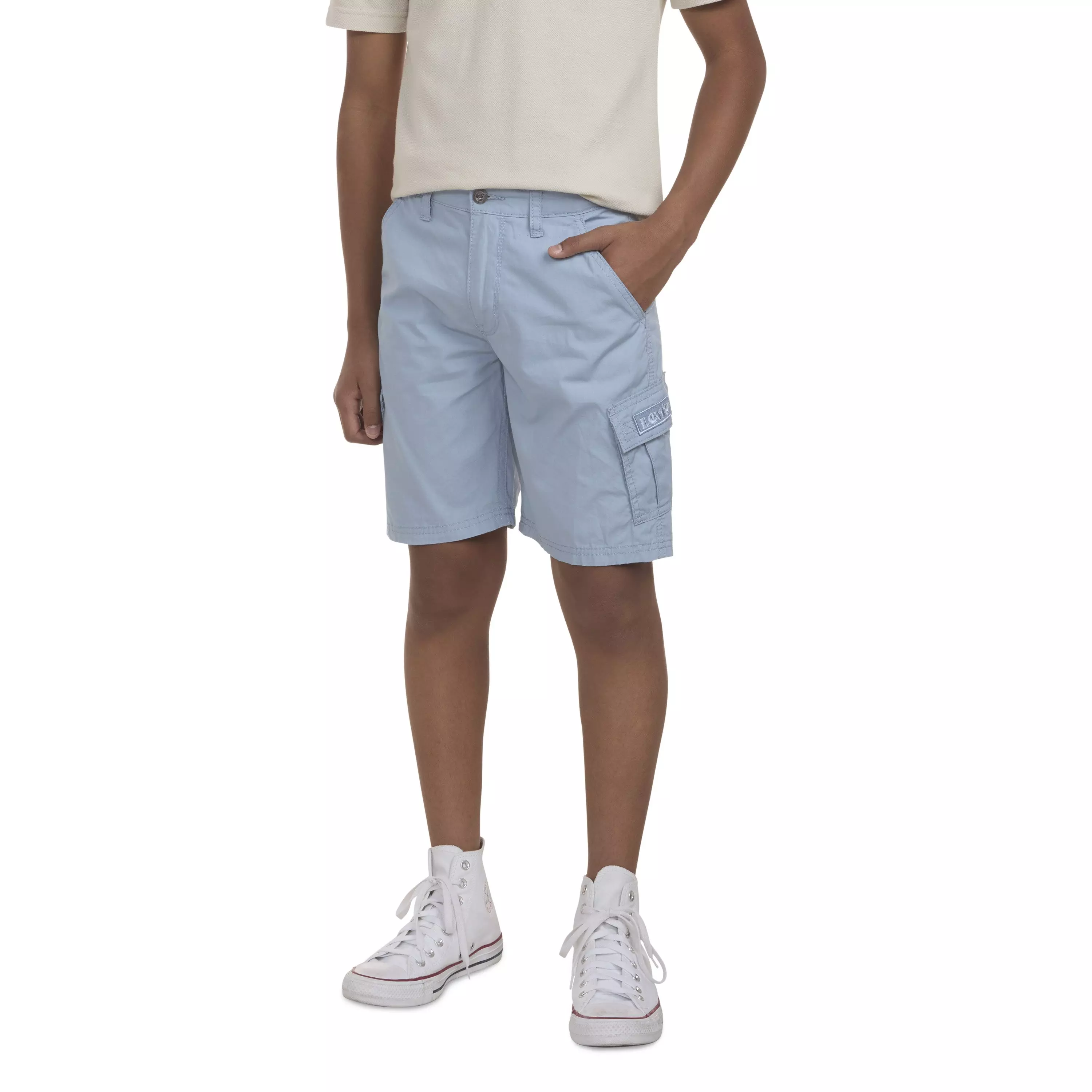 Levi's Red Tab Relaxed Big Boys' Lt Blue Cargo Shorts - LT BLUE