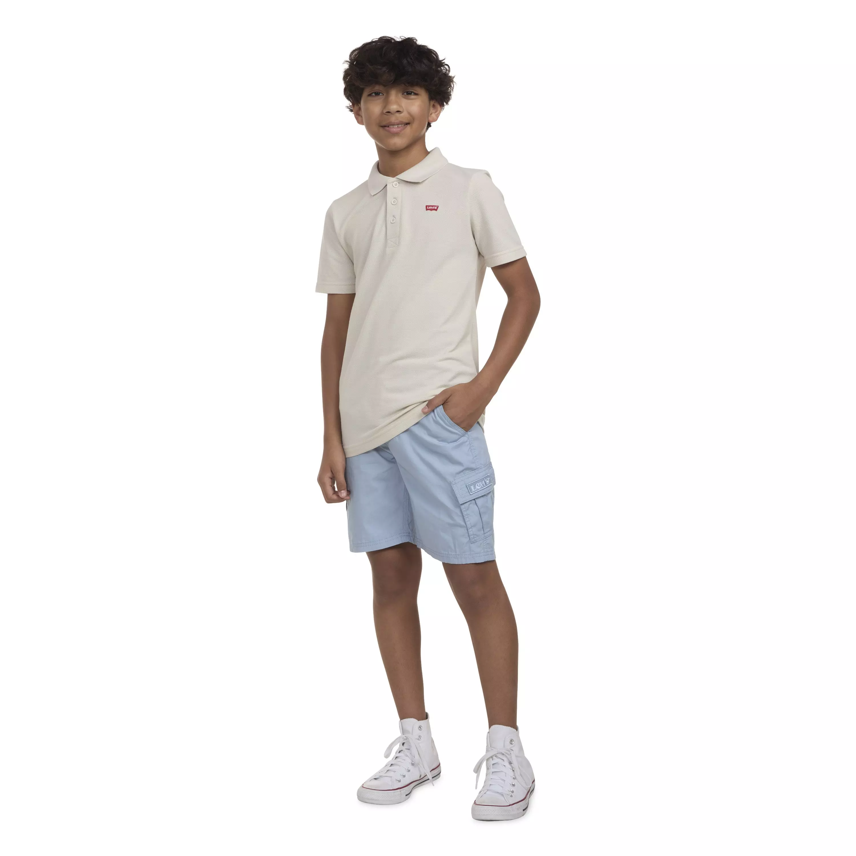 Levi's Red Tab Relaxed Big Boys' Lt Blue Cargo Shorts - LT BLUE