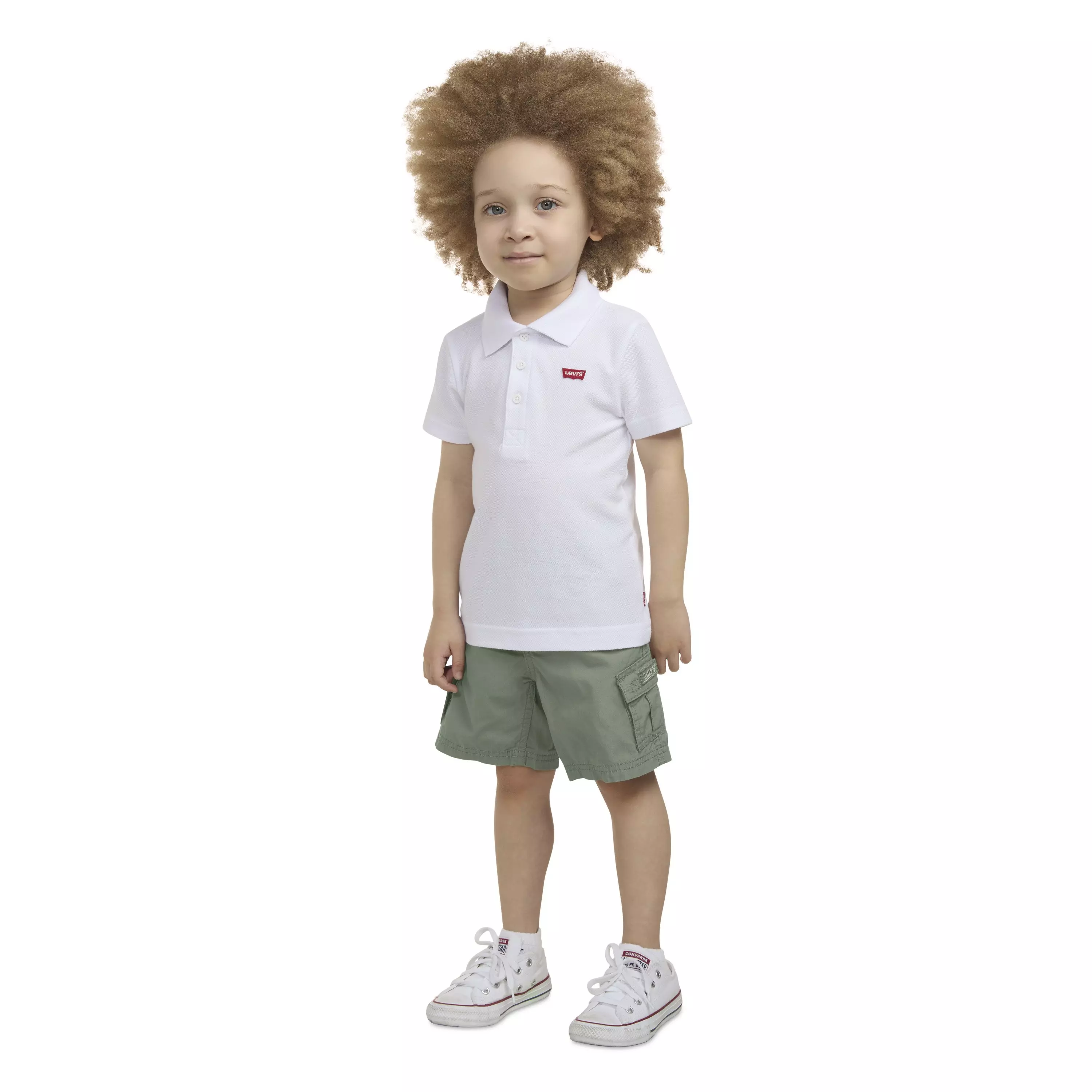 Levi's Red Tab Relaxed Toddler Boys' Green Cargo Shorts - GREEN