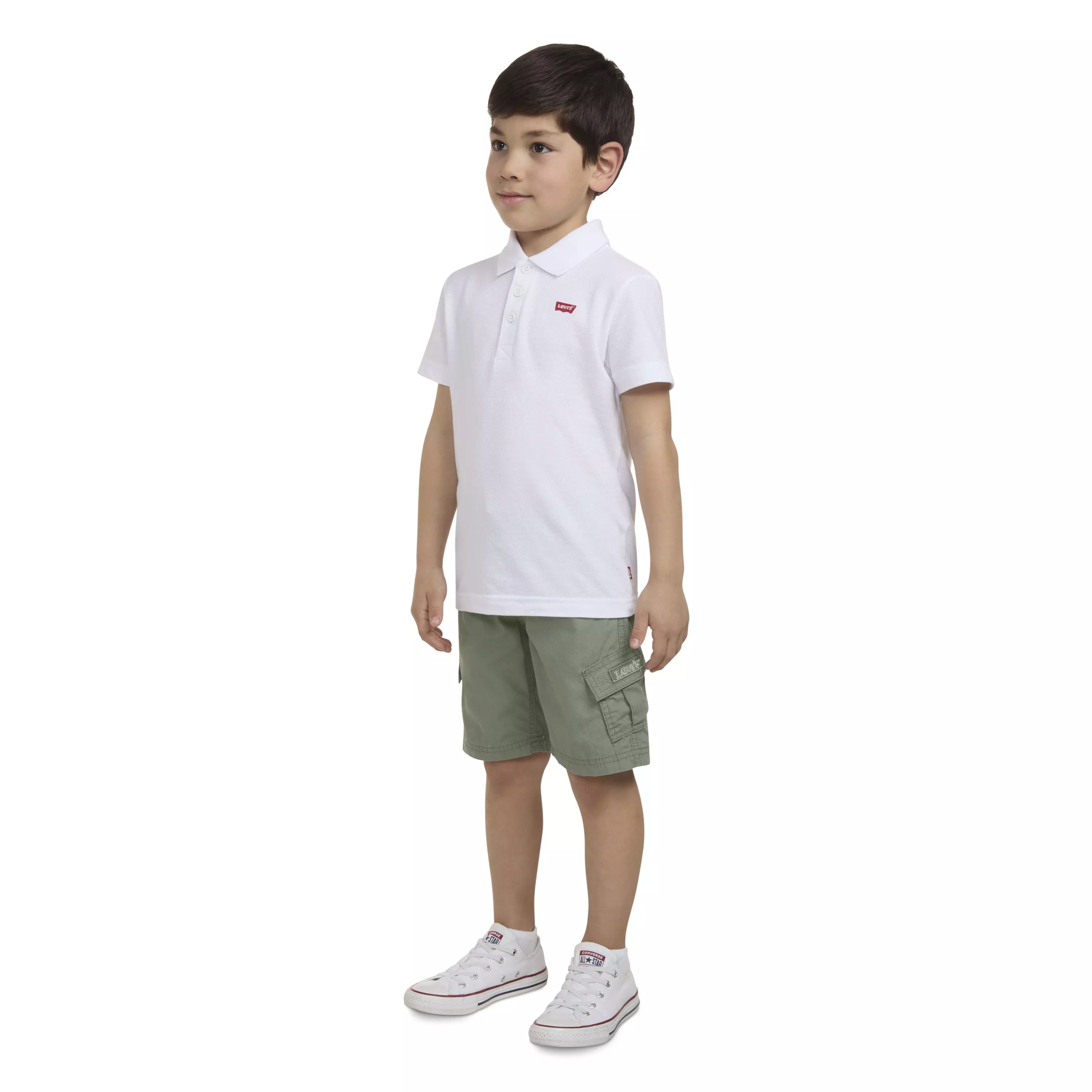 Levi's Red Tab Relaxed Little Boys' Green Cargo Shorts - GREEN