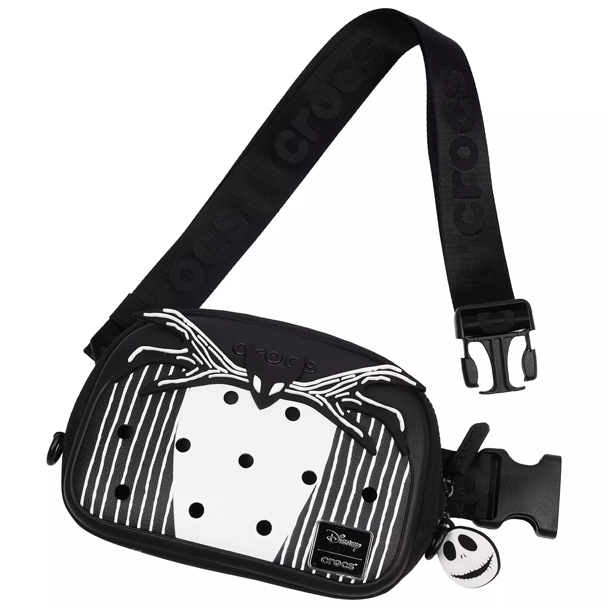 Crocs x Disney Nightmare Before Christmas Jack Cosplay Belt Bag - Black/White - BLACK/WHITE