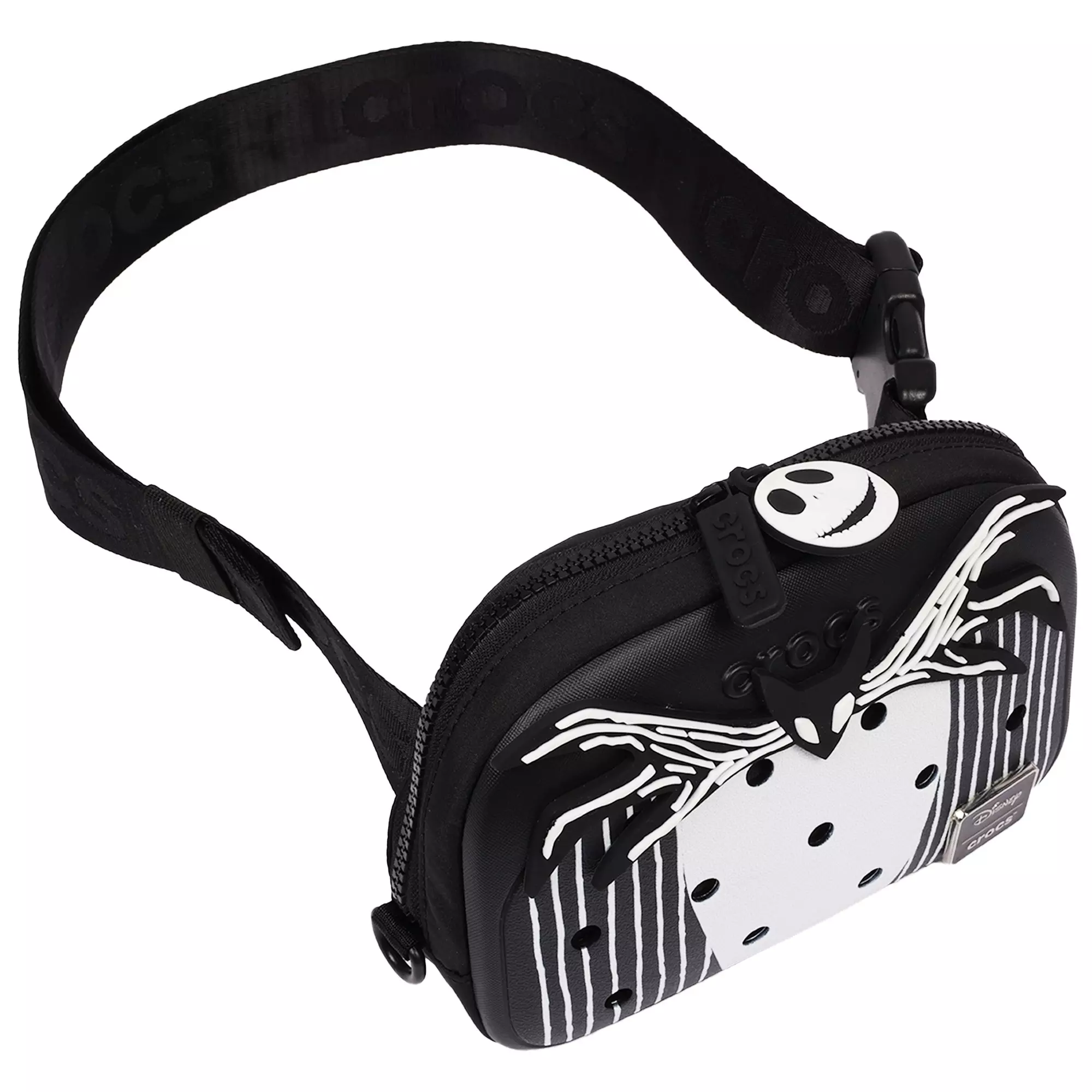 Crocs x Disney Nightmare Before Christmas Jack Cosplay Belt Bag - Black/White - BLACK/WHITE