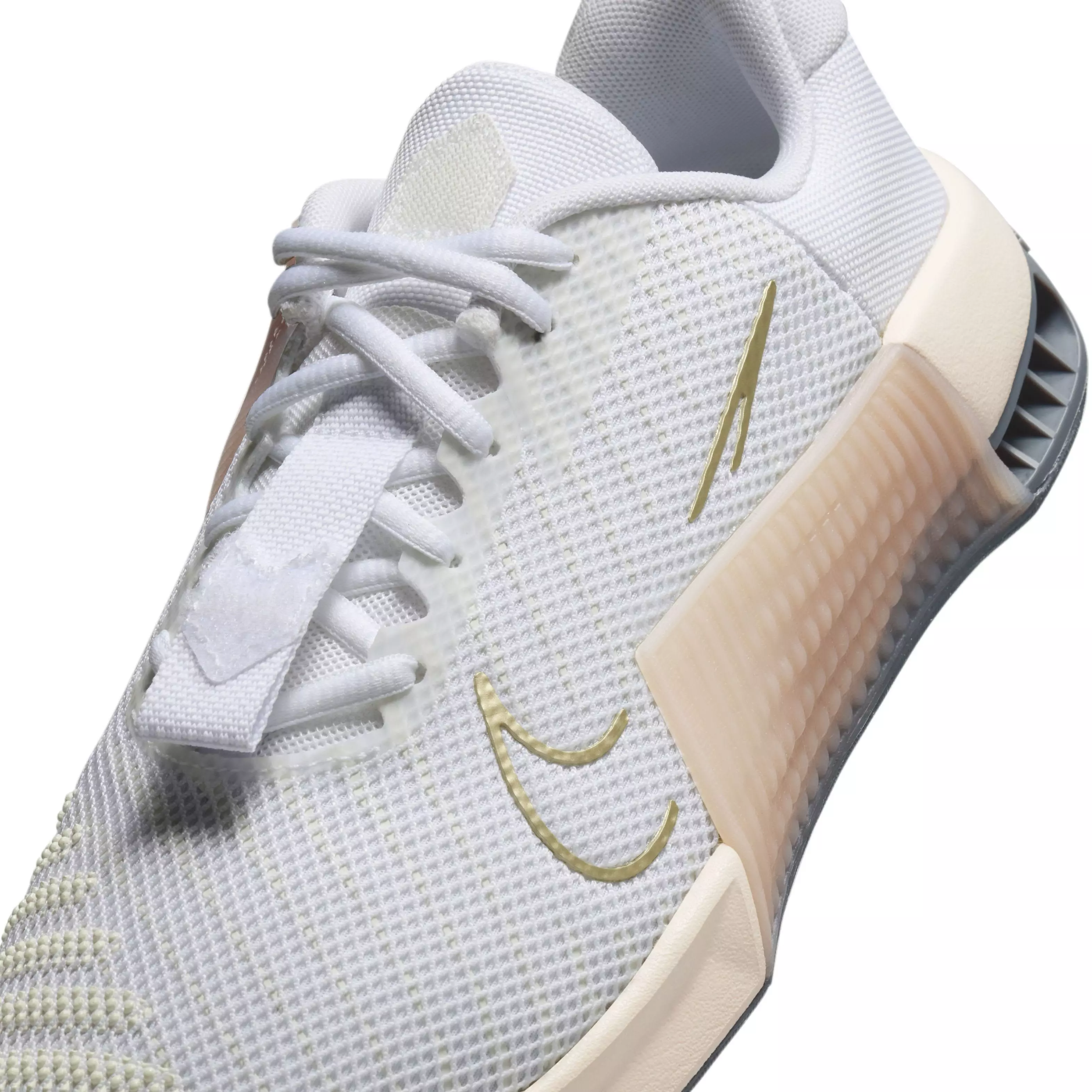 Nike Metcon 9 "White/Metallic Gold Grain/Sanddrift/White" Women's Training Shoe - WHITE/GOLD/SANDDRIFT/WHITE