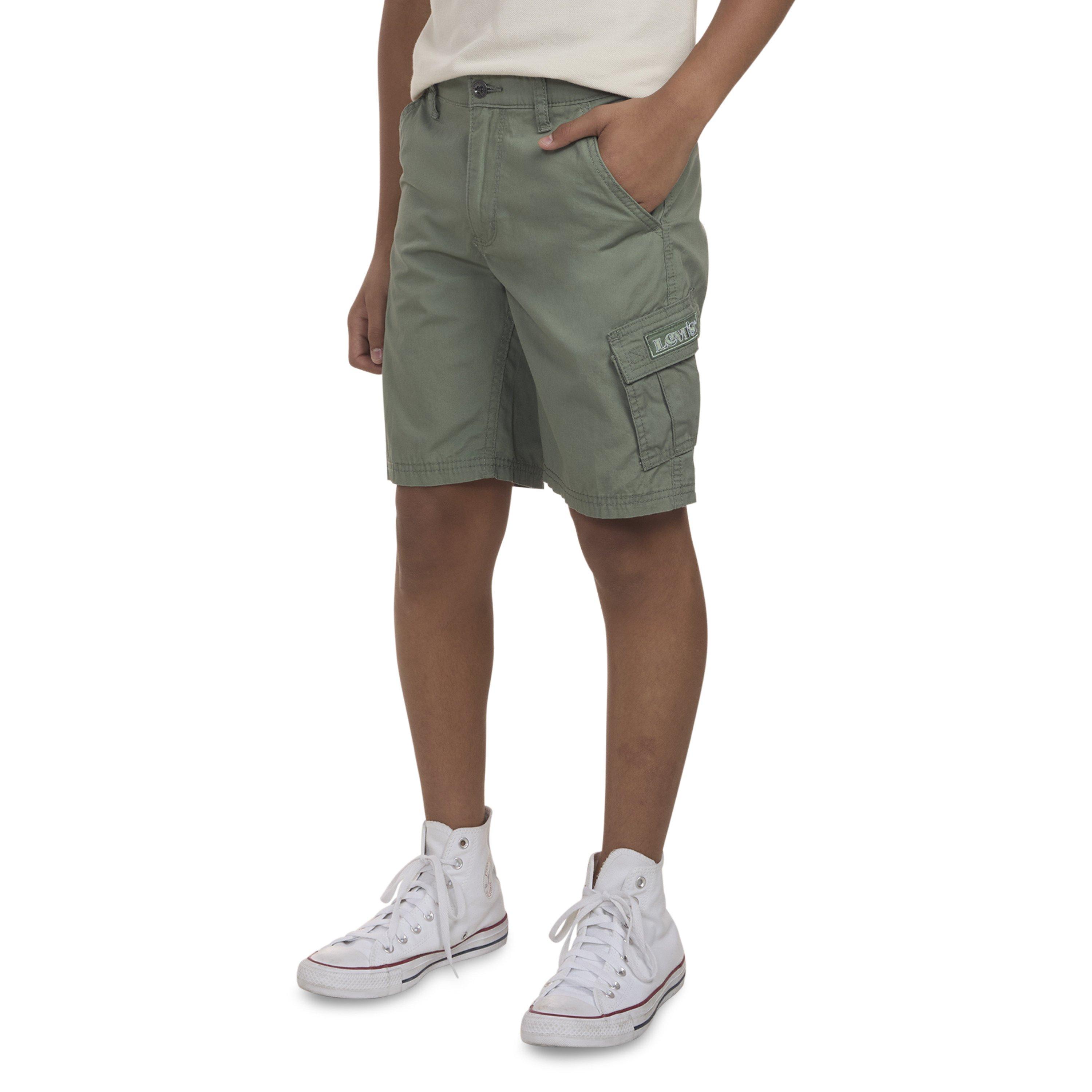 Levi's Red Tab Relaxed Big Boys' Green Cargo Shorts - GREEN