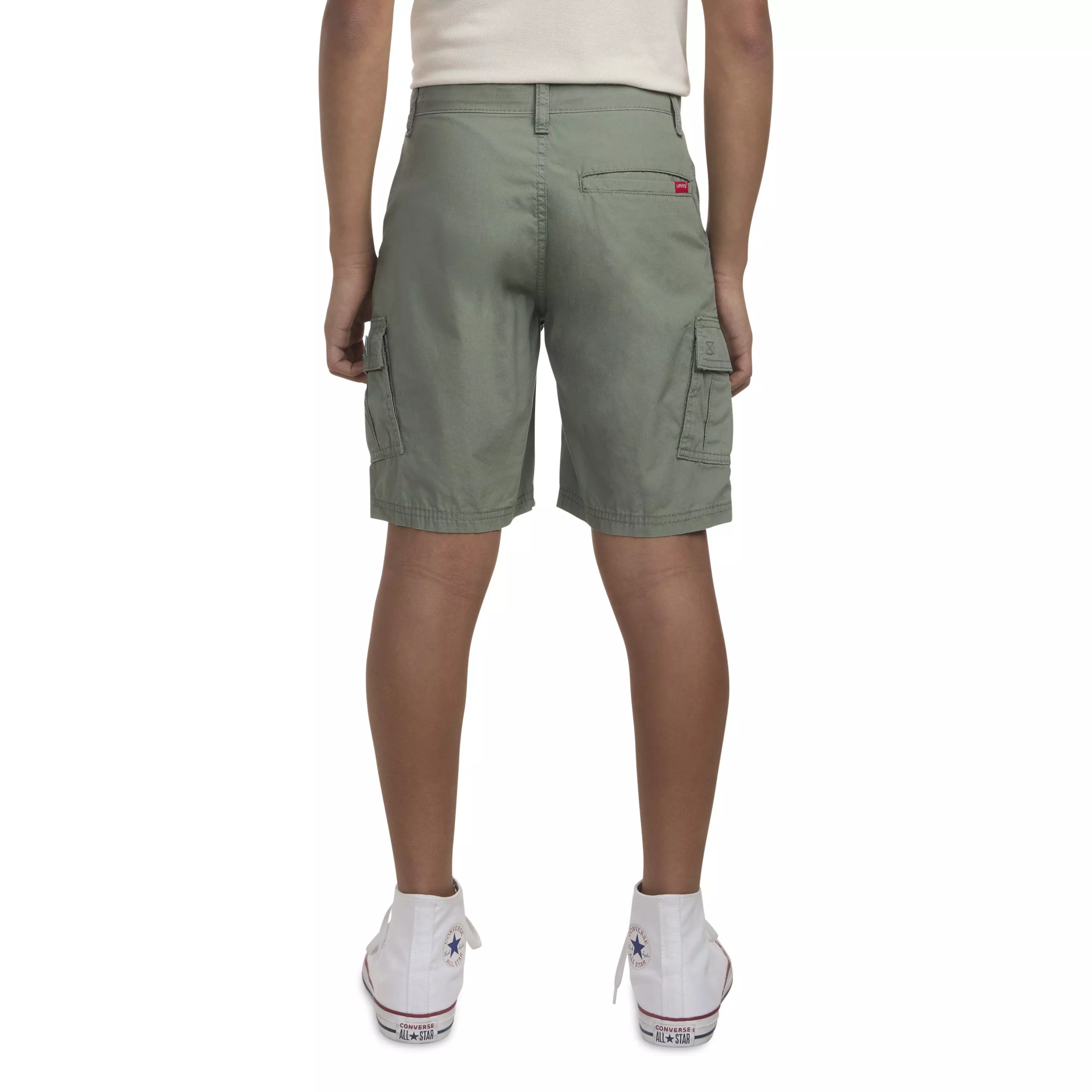 Levi's Red Tab Relaxed Big Boys' Green Cargo Shorts - GREEN