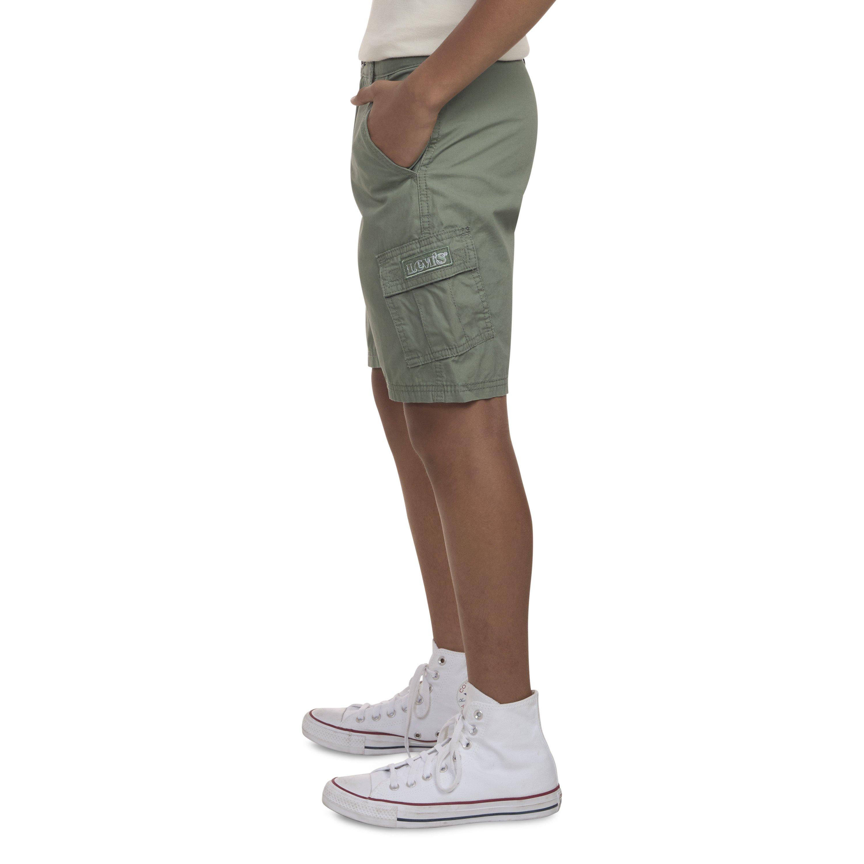 Levi's Red Tab Relaxed Big Boys' Green Cargo Shorts - GREEN
