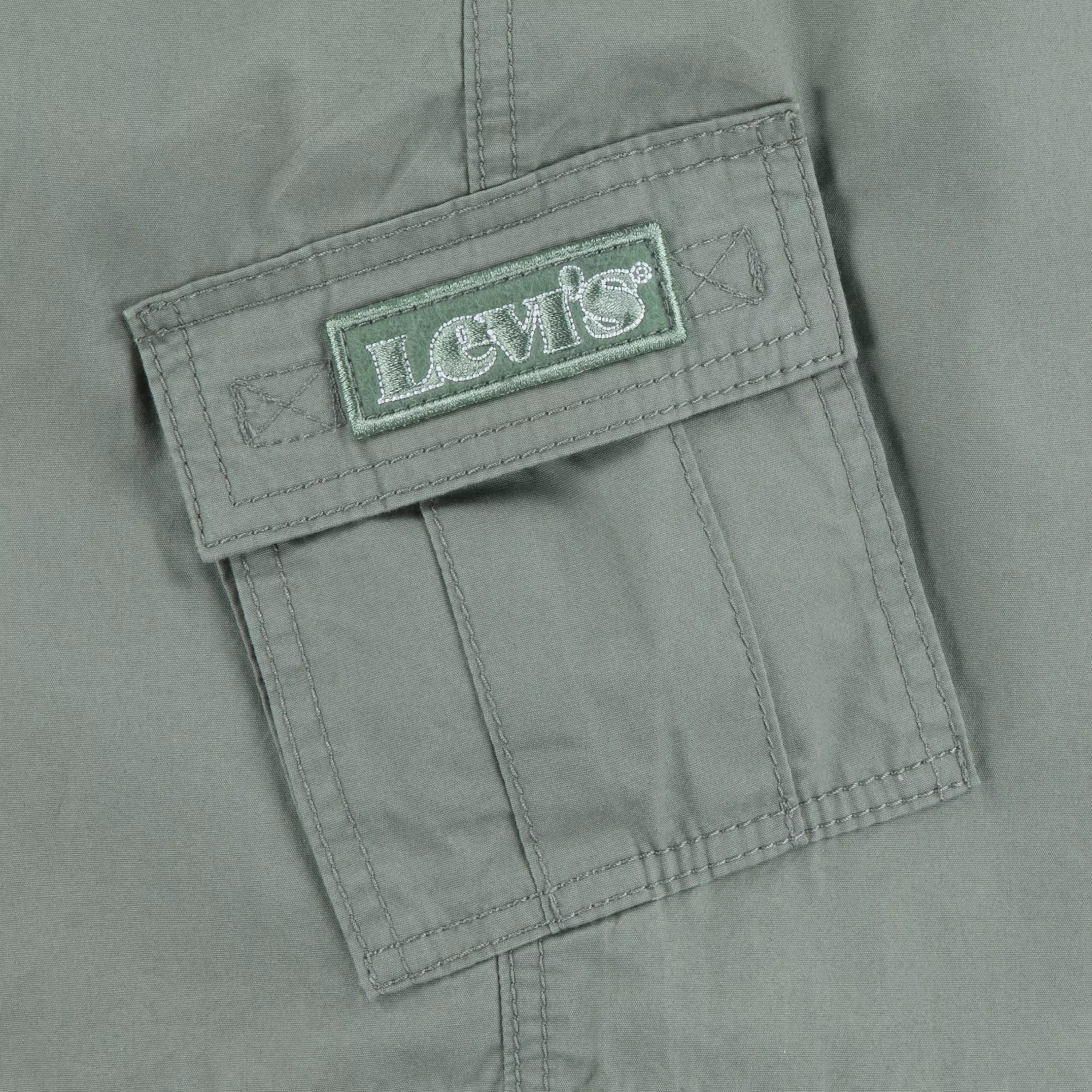 Levi's Red Tab Relaxed Big Boys' Green Cargo Shorts - GREEN