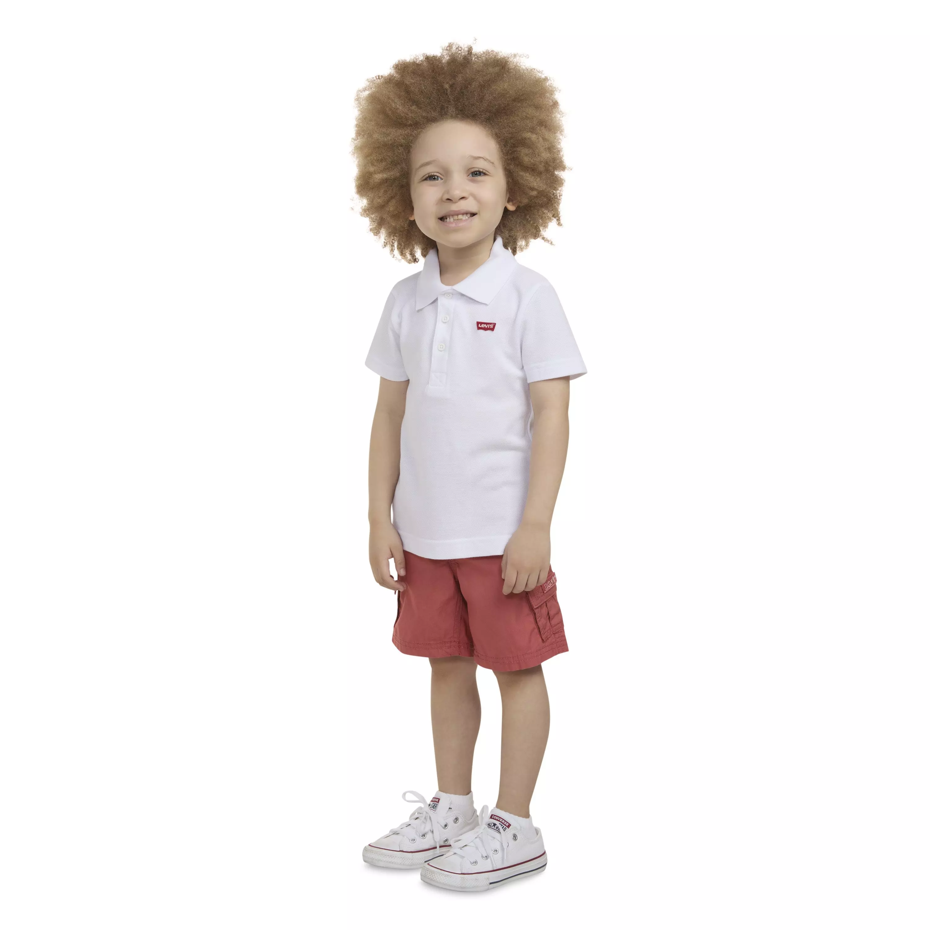 Levi's Red Tab Relaxed Toddler Boys' Red Cargo Shorts - RED