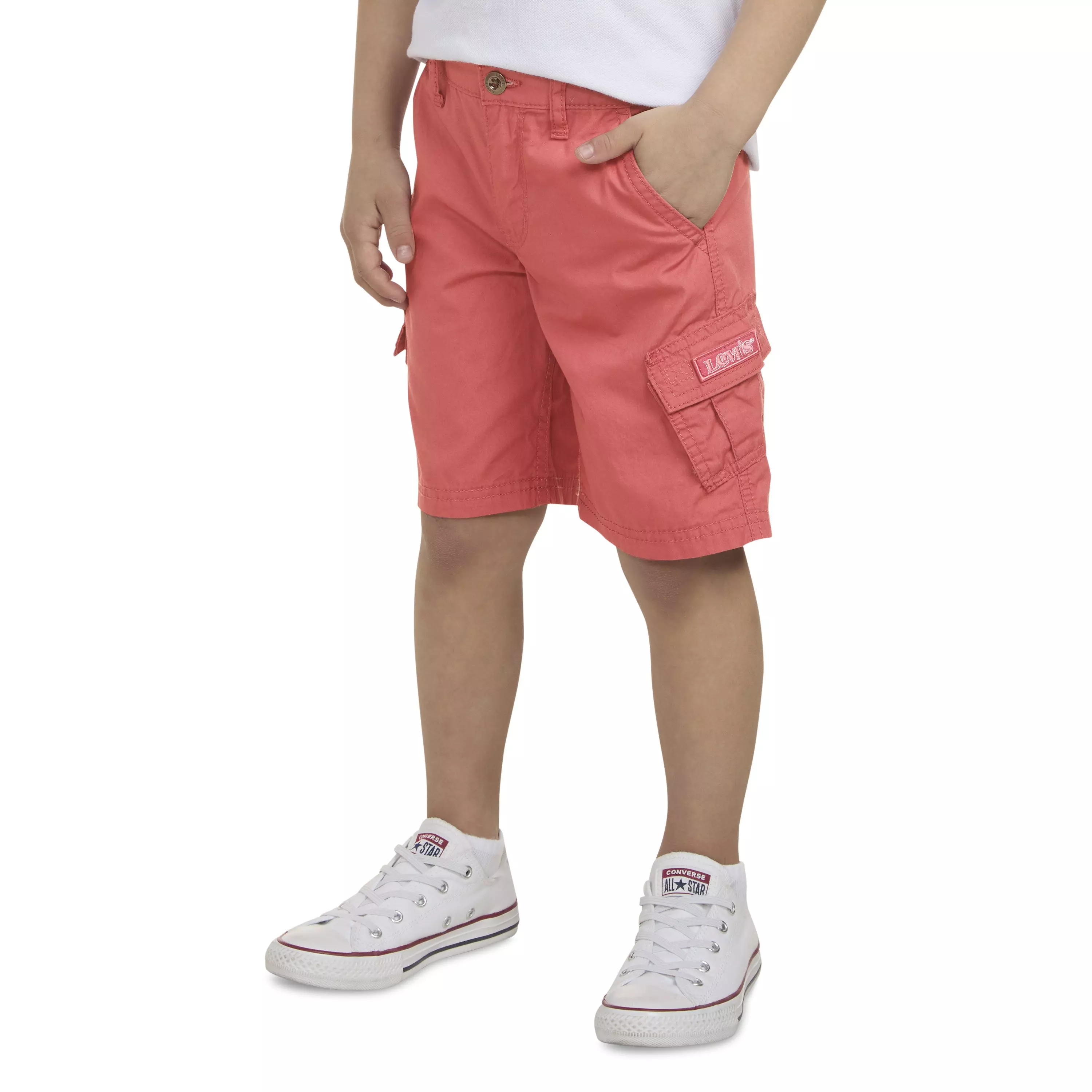 Levi's Little Boys' Red Tab Relaxed Cargo Shorts - Red - RED