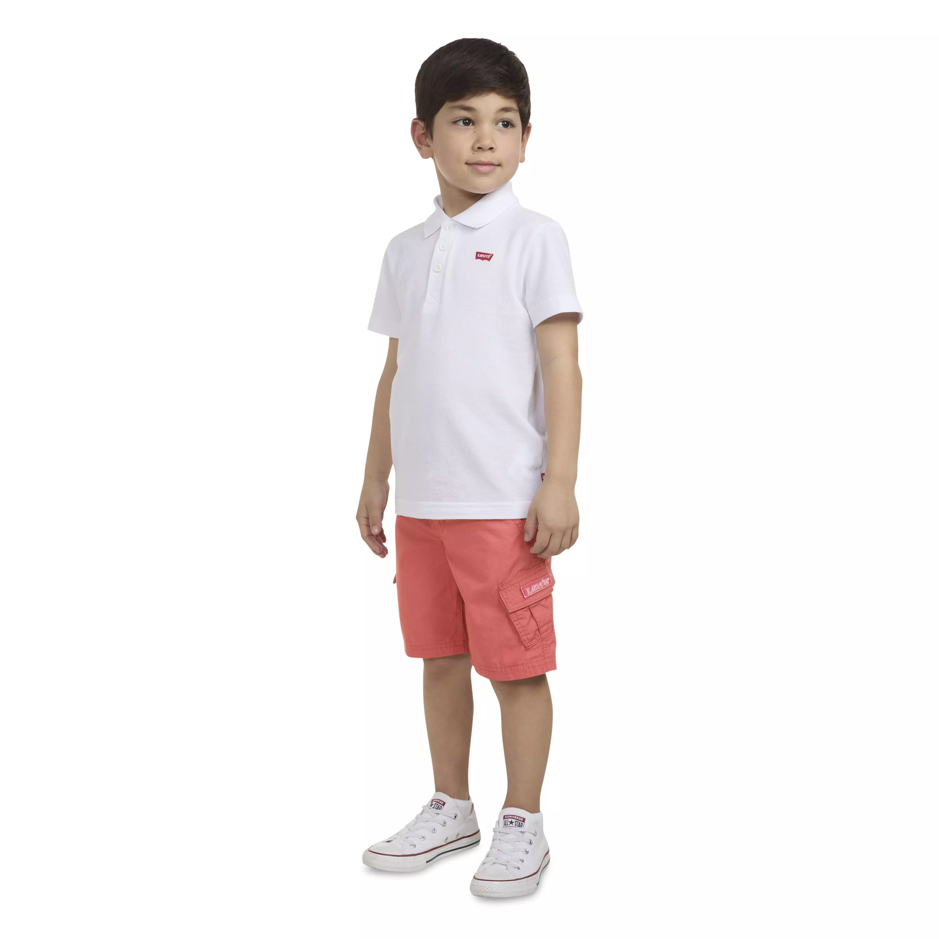 Levi's Red Tab Relaxed Little Boys' Red Cargo Shorts - RED