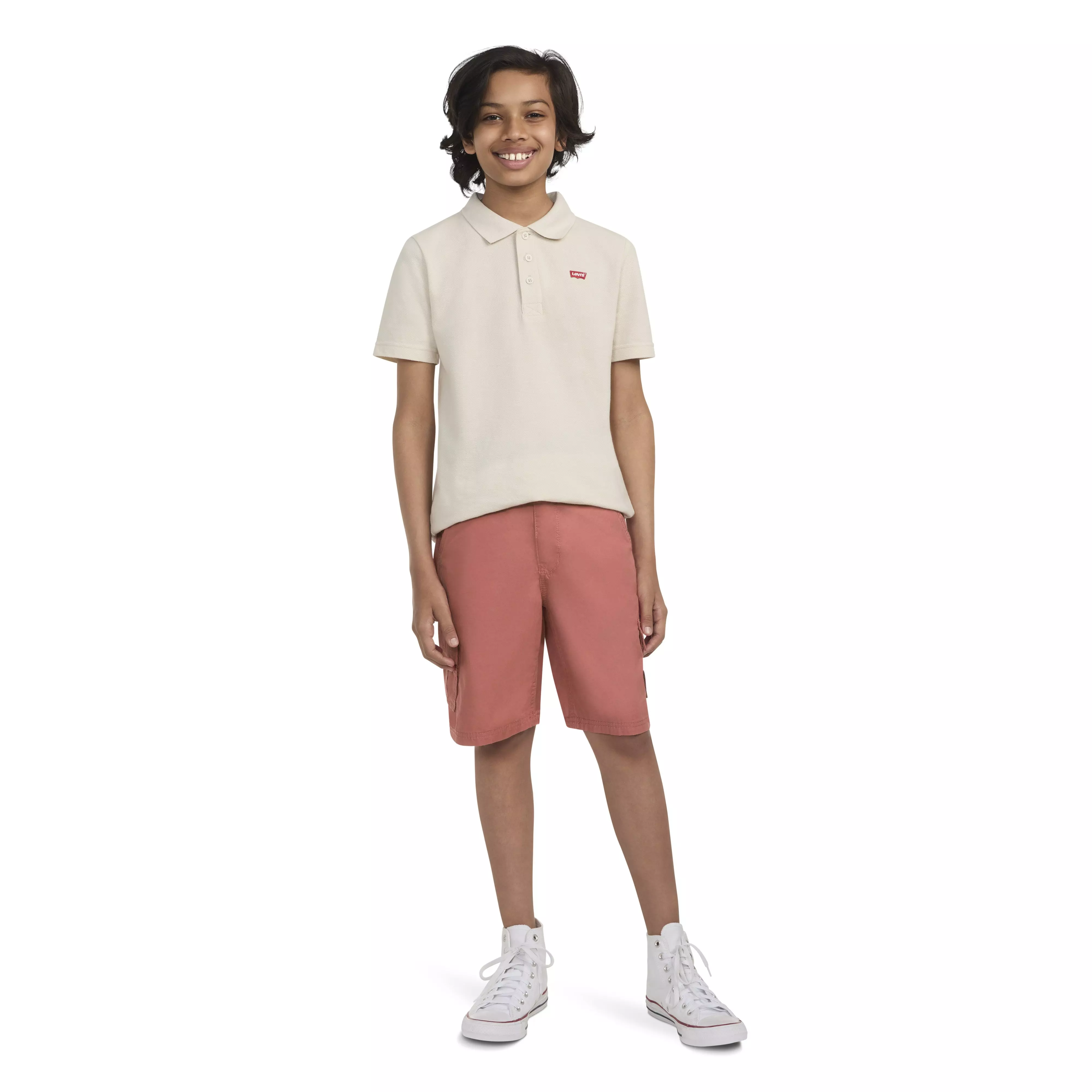 Levi's Red Tab Relaxed Big Boys' Red Cargo Shorts - RED