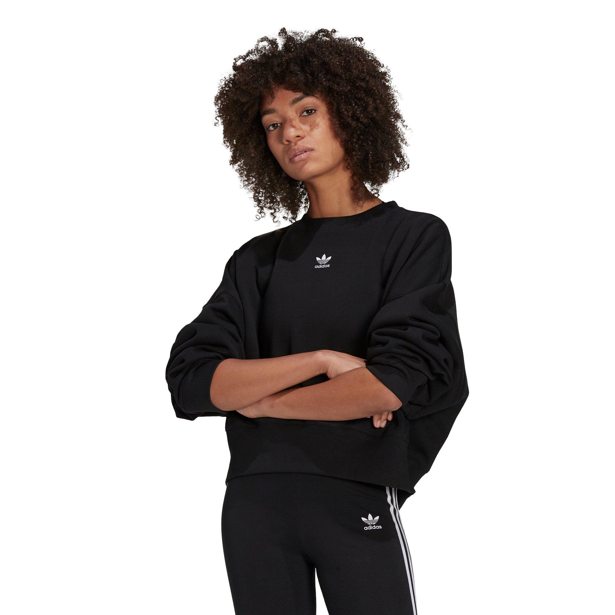 adidas Women's Black Adicolor Essentials Fleece Sweatshirt - Hibbett | City  Gear
