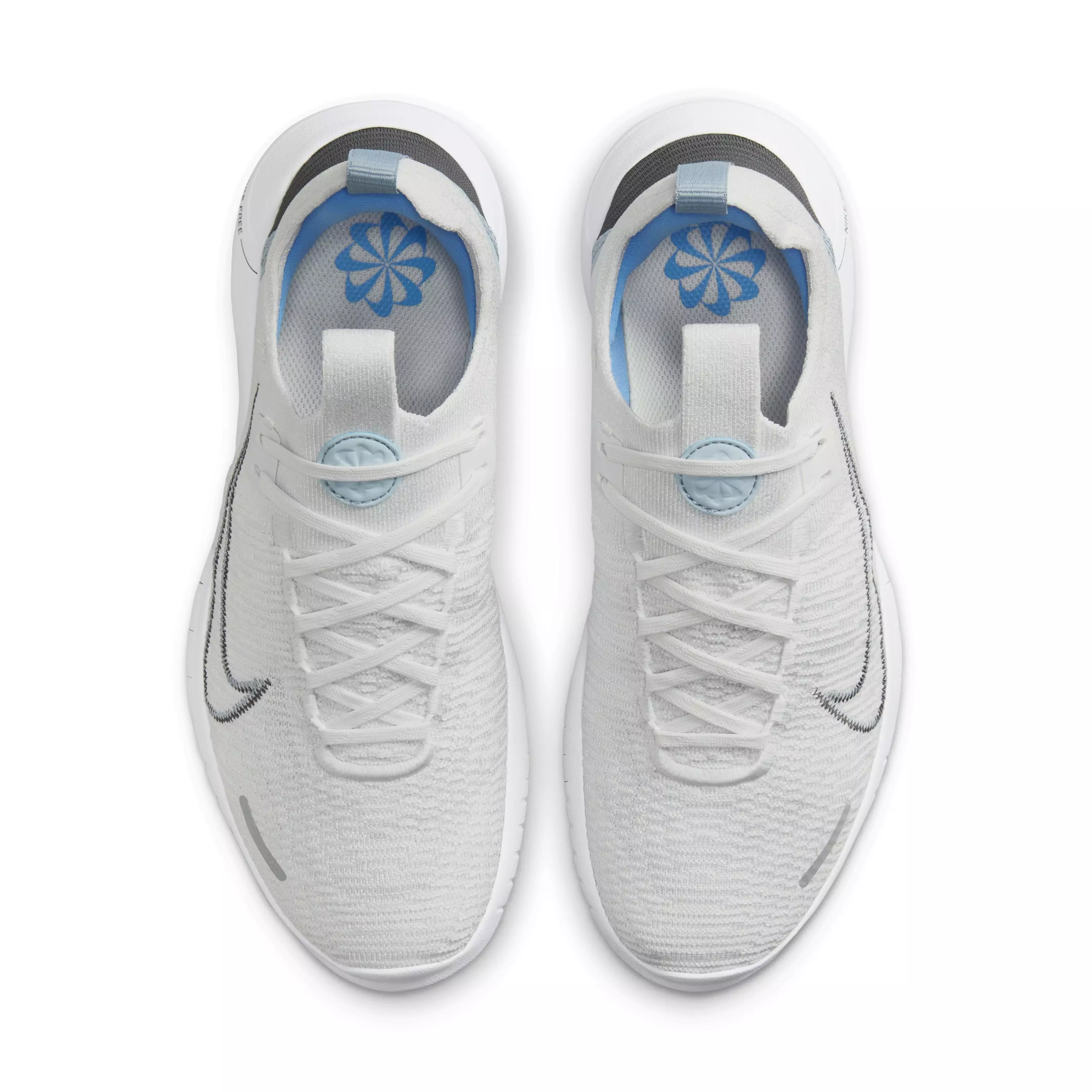 Nike Free RN NN "Platinum Tint/Light Armory Blue/White/Iron Grey" Women's Running Shoe - PLATINUM/LT BLUE/WHITE/GREY