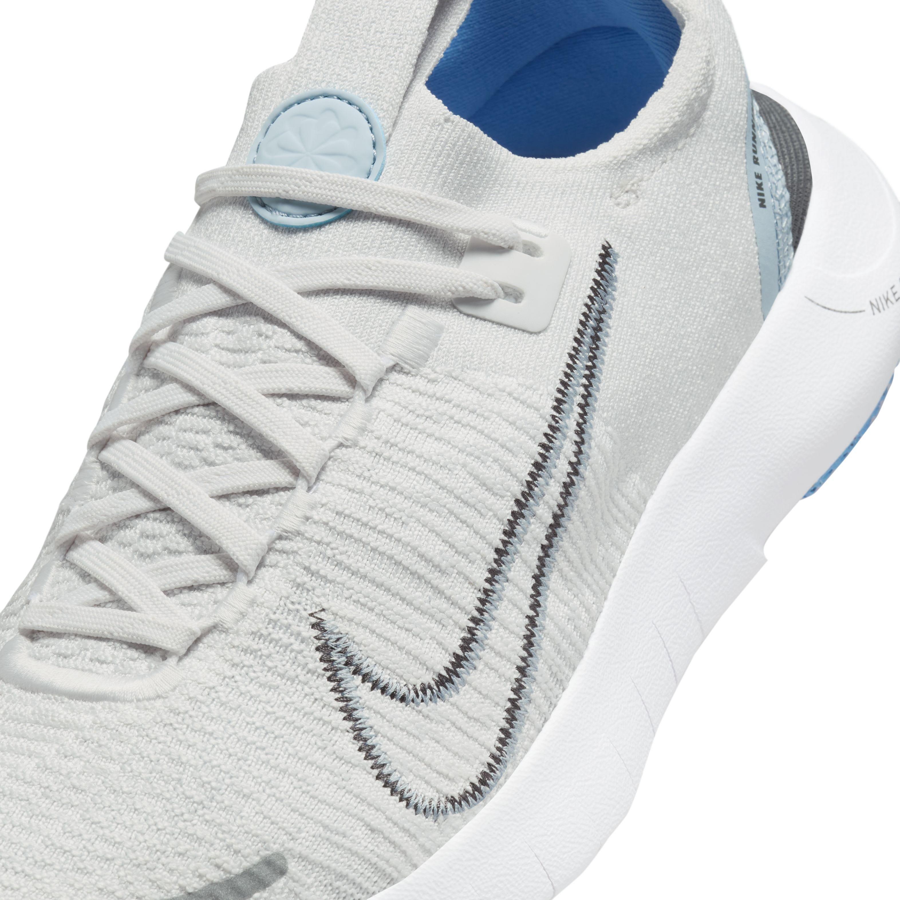 Nike Free RN NN "Platinum Tint/Light Armory Blue/White/Iron Grey" Women's Running Shoe - PLATINUM/LT BLUE/WHITE/GREY Thumbnail View 7