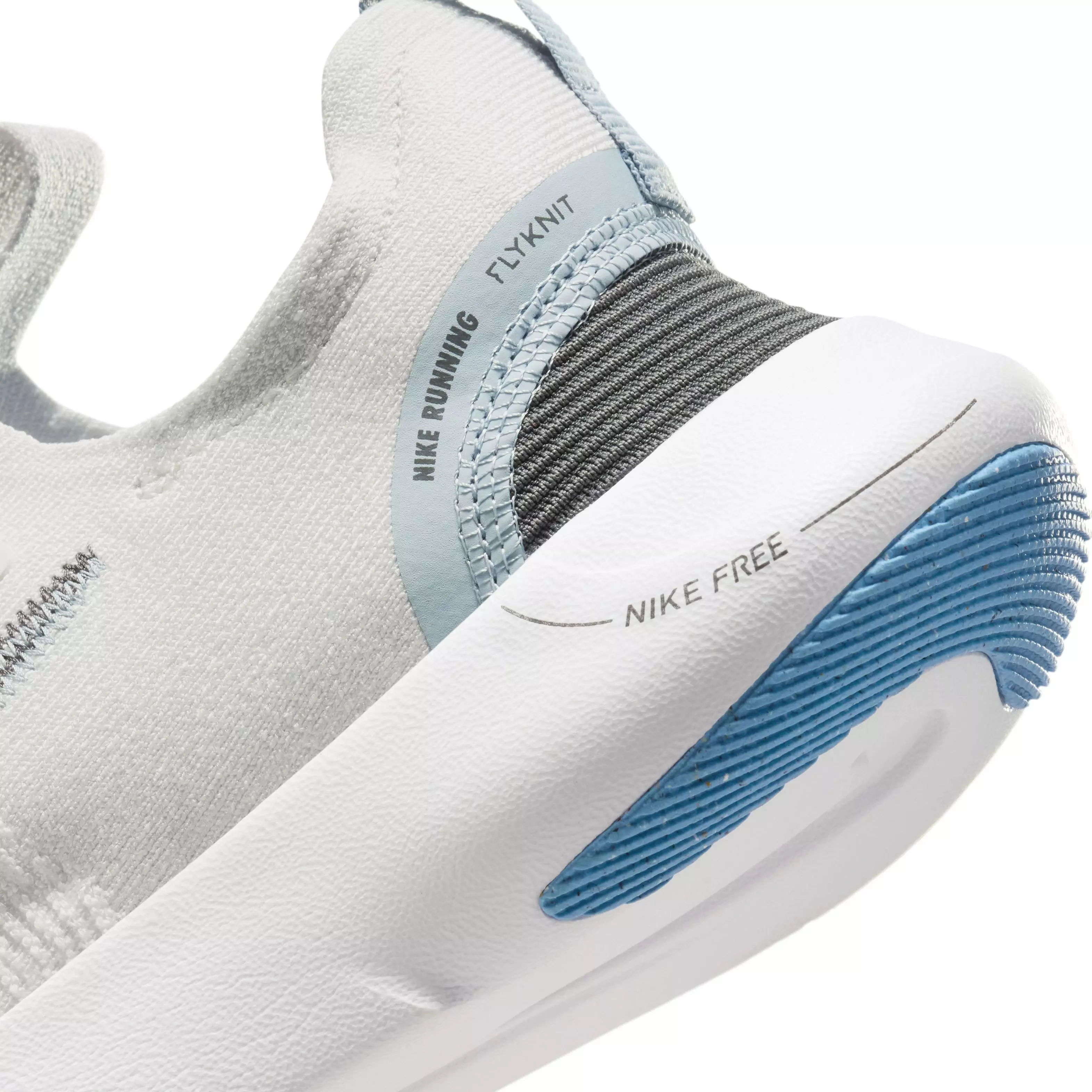 Nike Free RN NN "Platinum Tint/Light Armory Blue/White/Iron Grey" Women's Running Shoe - PLATINUM/LT BLUE/WHITE/GREY