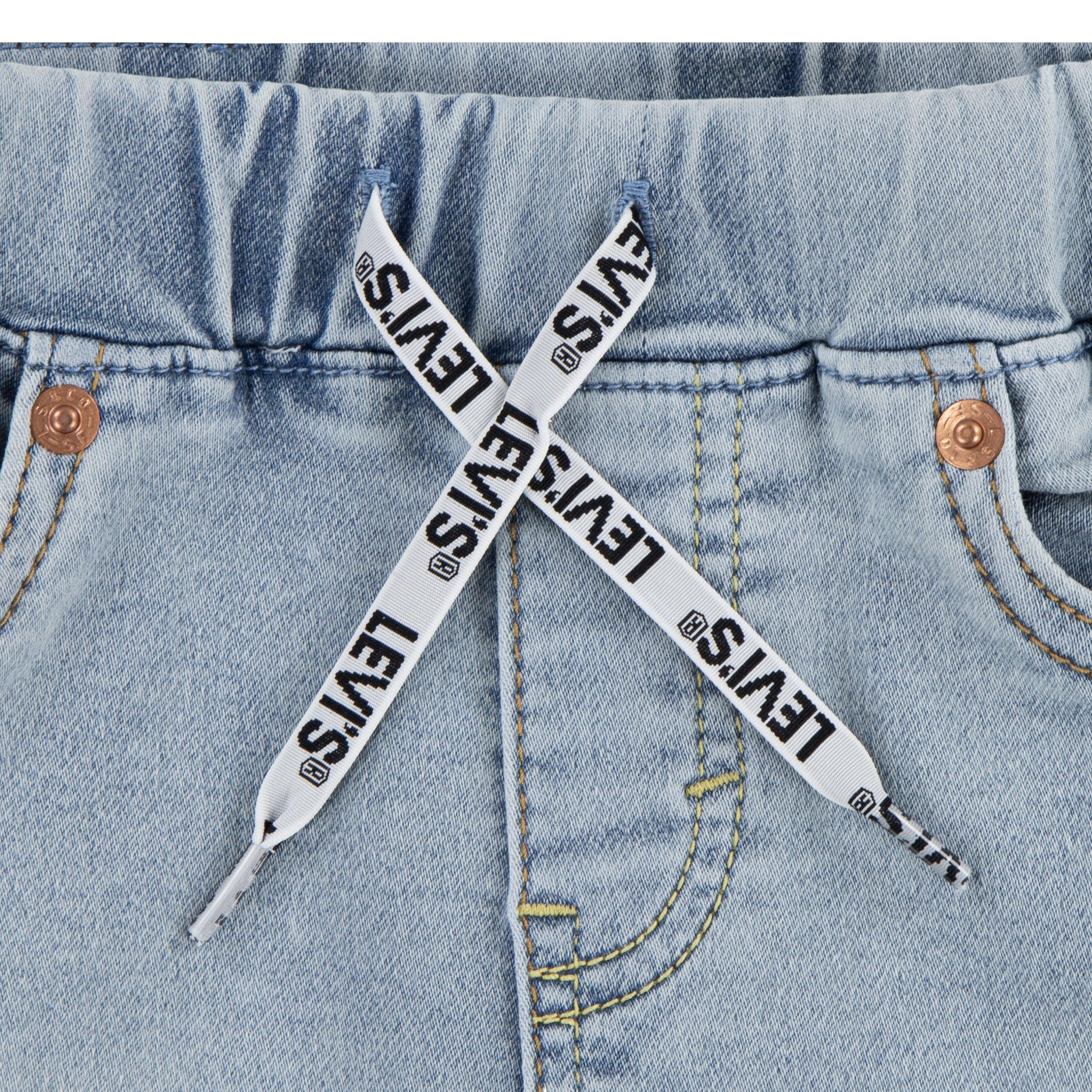 Levi's Toddler Boys' Skinny Fit Dobby Shorts - Lt Blue - LT BLUE Thumbnail View 3