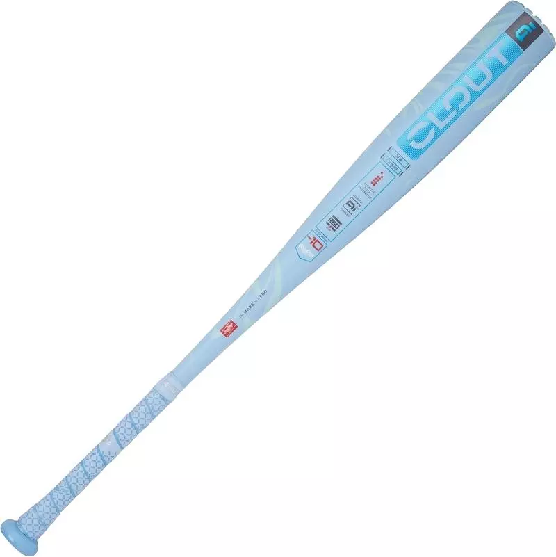 Rawlings Clout AI USSSA Youth Baseball Bat (-10) 2025 - COLUMBIA BLUE
