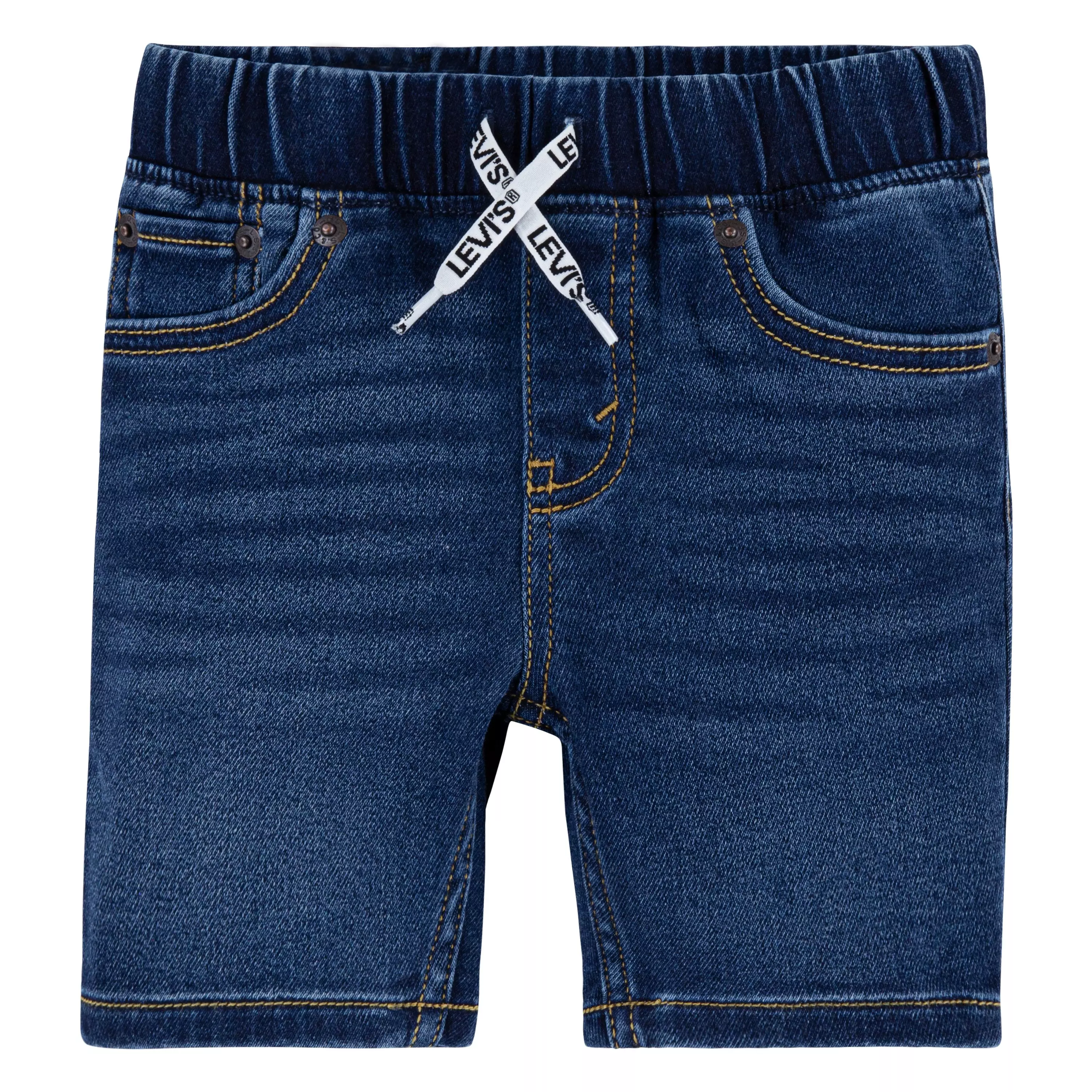 Levi's Toddler Boys' Skinny Fit Dobby Shorts -Dk Blue - DK BLUE