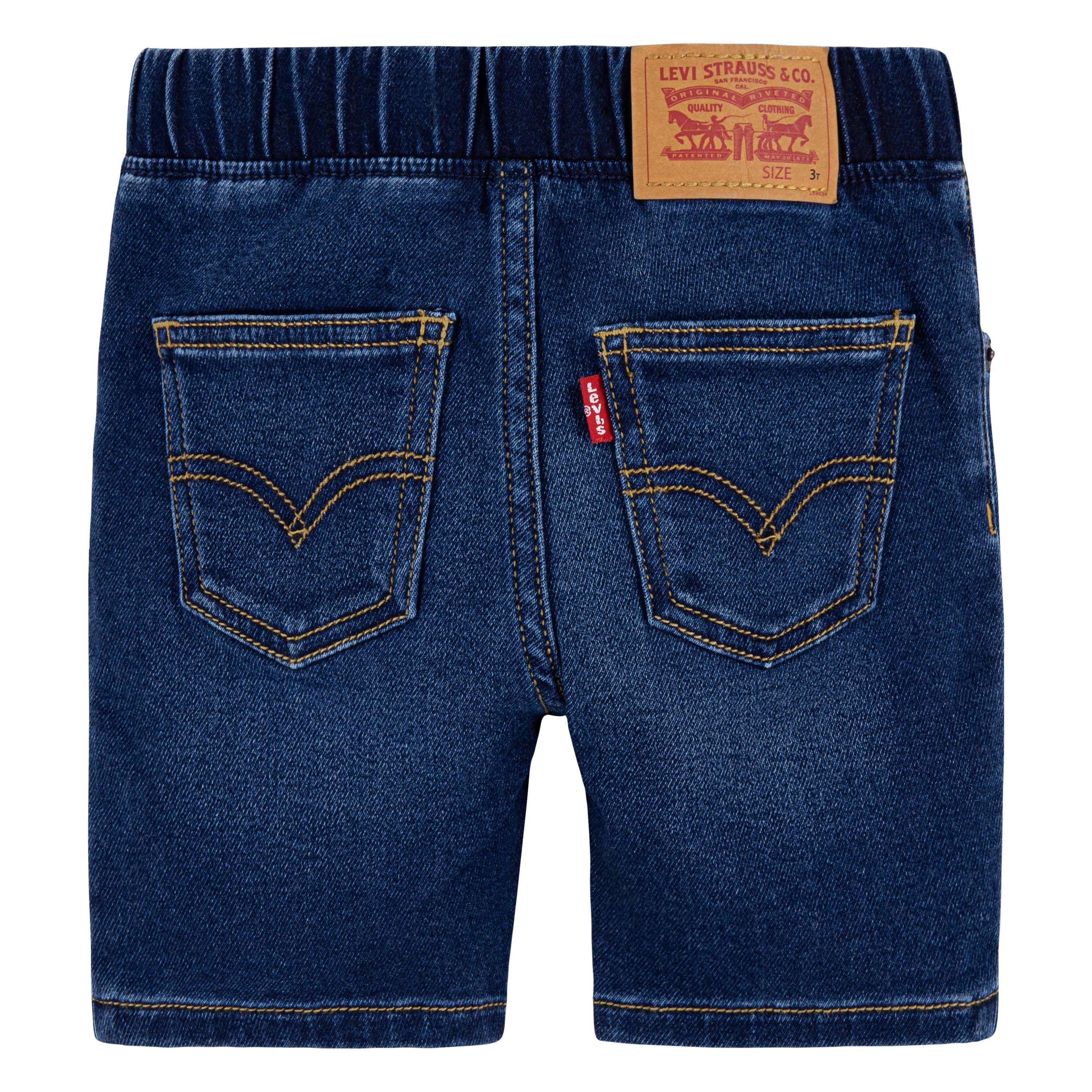 Levi's Toddler Boys' Skinny Fit Dobby Shorts -Dk Blue - DK BLUE Thumbnail View 2