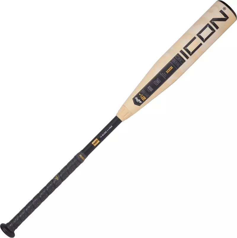 Rawlings Icon USA Youth Baseball Bat (-12) 2025 - TAN
