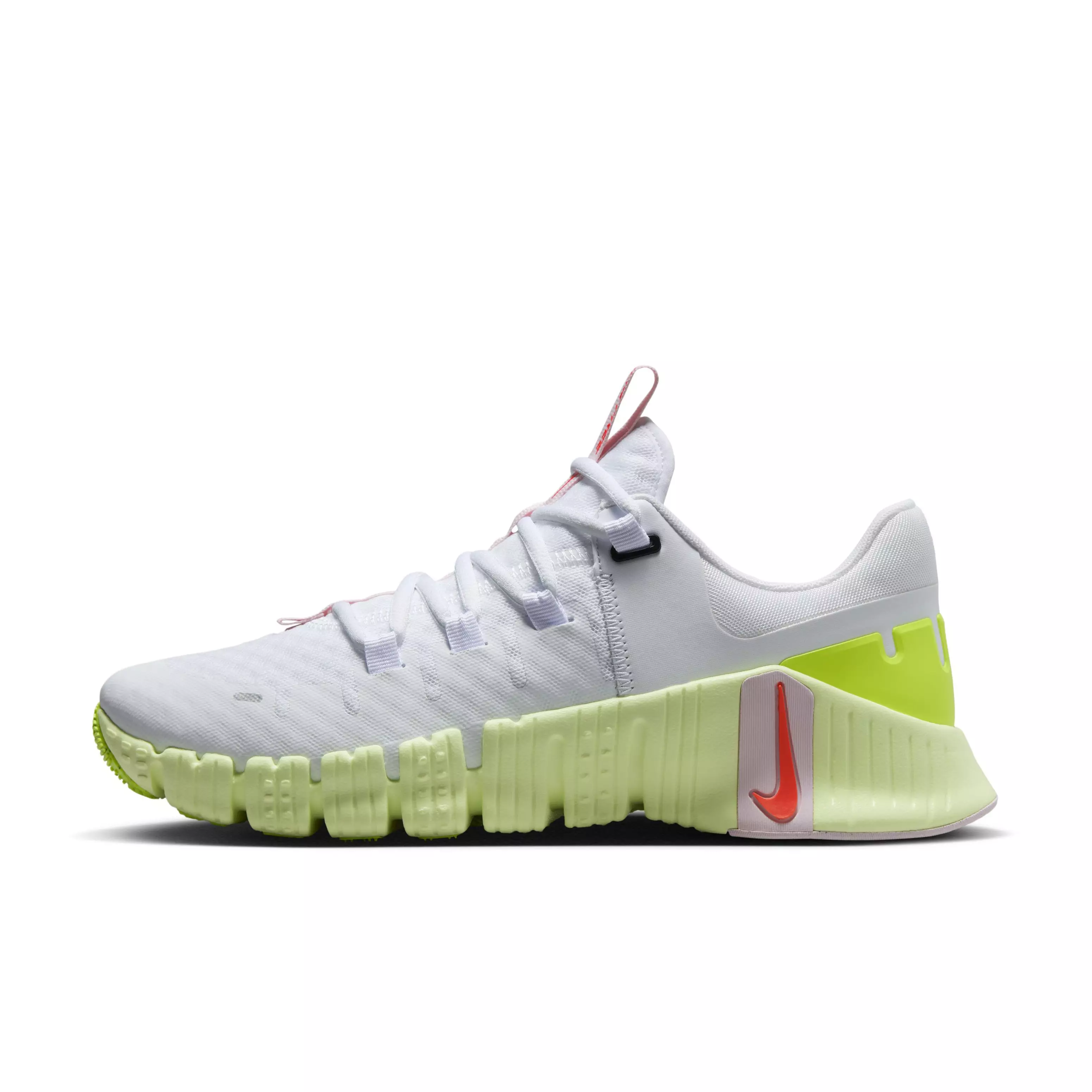 Nike Free Metcon 5 "White/Barely Volt/Pink Foam/Bright Crimson" Women's Training Shoe - WHITE/VOLT/PINK/CRIMSON